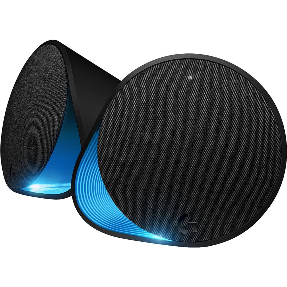 Logitech G560 LIGHTSYNC bocinas para Gaming con iluminación RGB determinada por el juego, audio posicional DTS:X Ultra y potencia 120 W RMS, compatibles con conexiones USB, Bluetooth y de toma de 3,5 mm - Negro