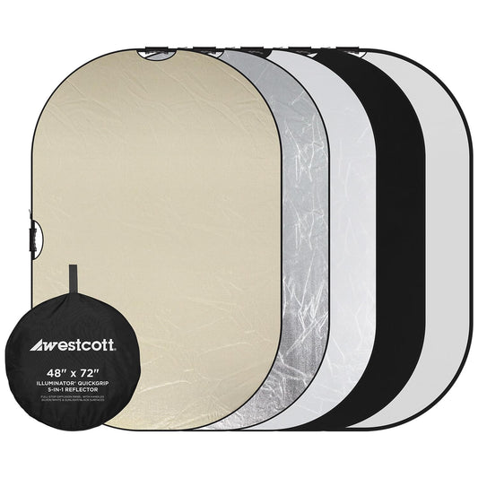 Westcott Reflectores Illumintor Quickgrip 5 en 1 (121,9 X 182,9 Cm)
