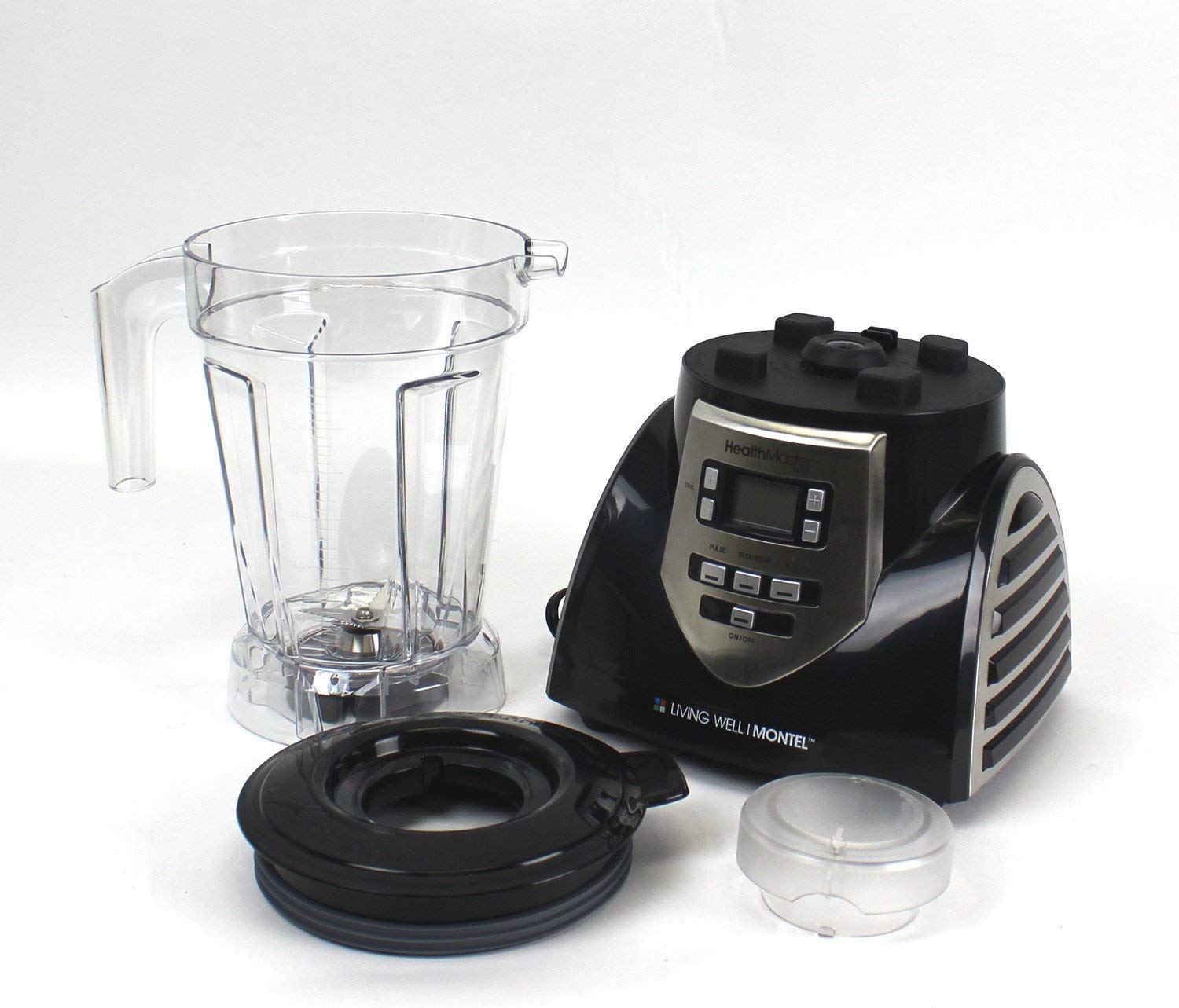 Healthmaster Elite Emulsionante de alimentos, frutas y verduras Blender by Montel williams-black & acero inoxidable