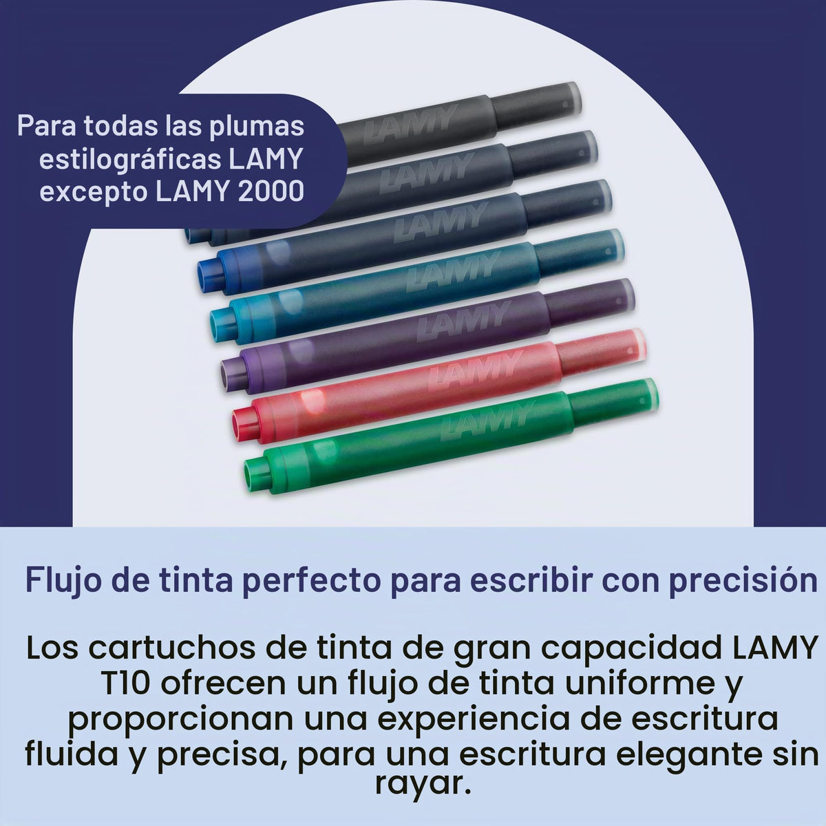 Cartuchos para Pluma Fuente Lamy 2 Cajas 5 Piezas