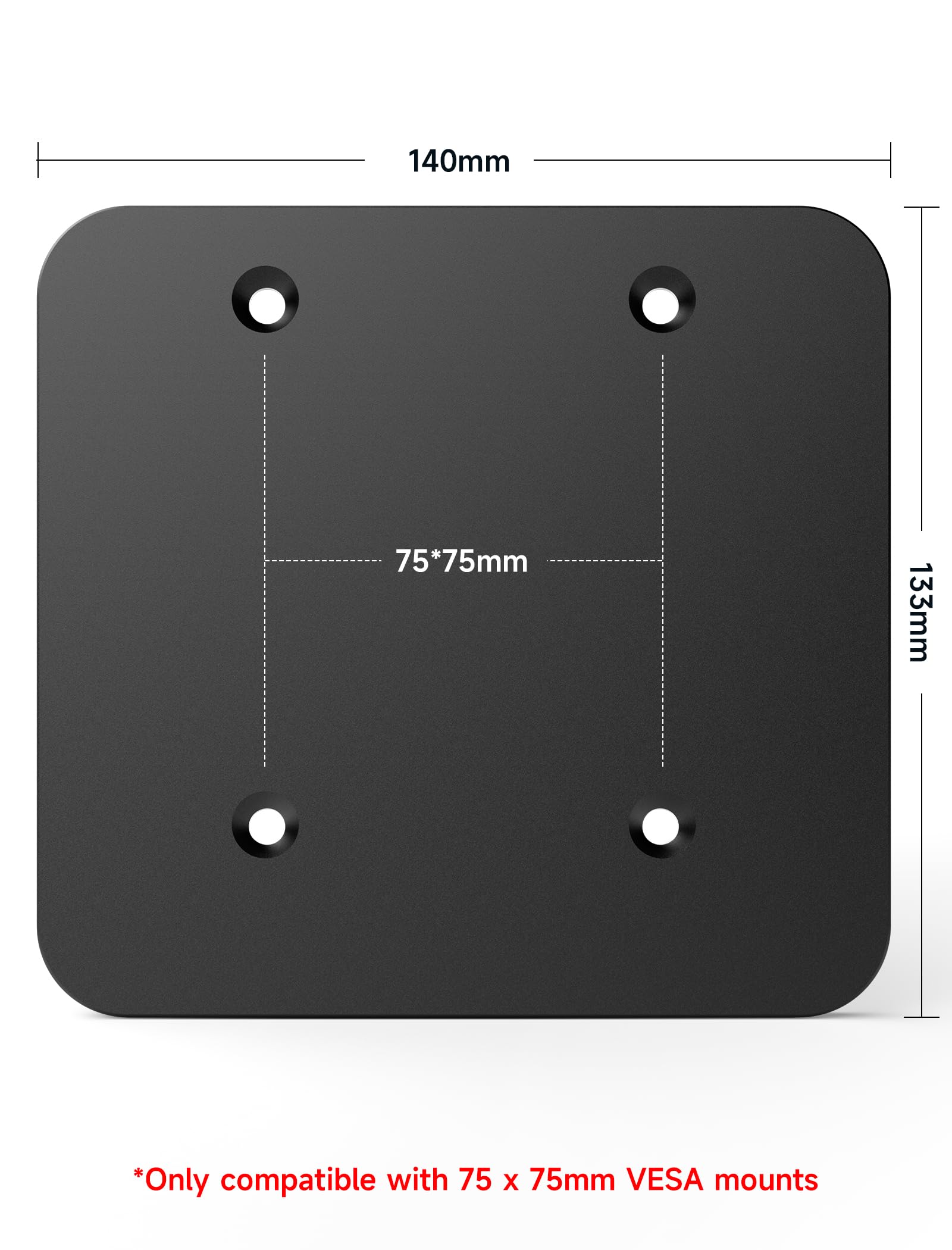 Adaptador VESA Magnético JSAUX para Monitor Portátil Dual Pantalla FlipGo 13.5", 15.6" y 16", Solo compatible con montajes VESA de 75 x 75 mm