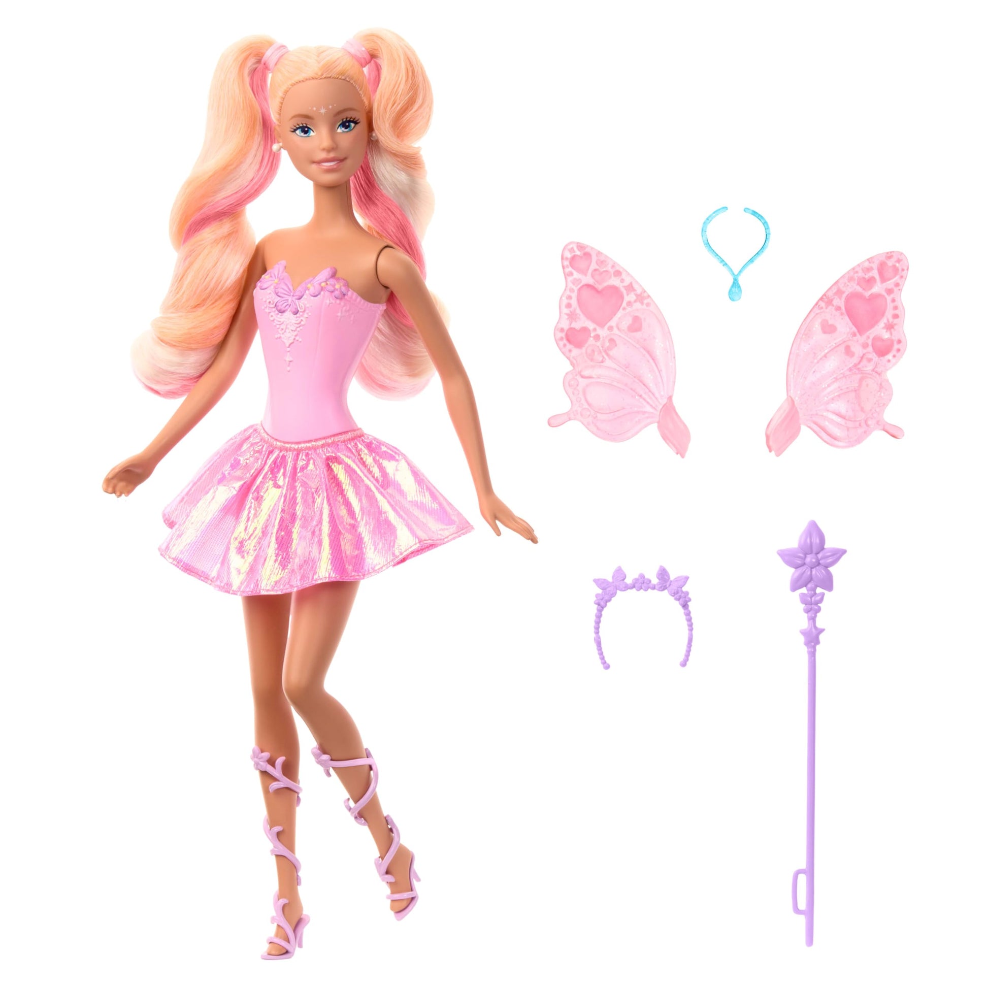 Barbie Muñeca Hada Colores Mágicos para niñas de 3 años en adelante