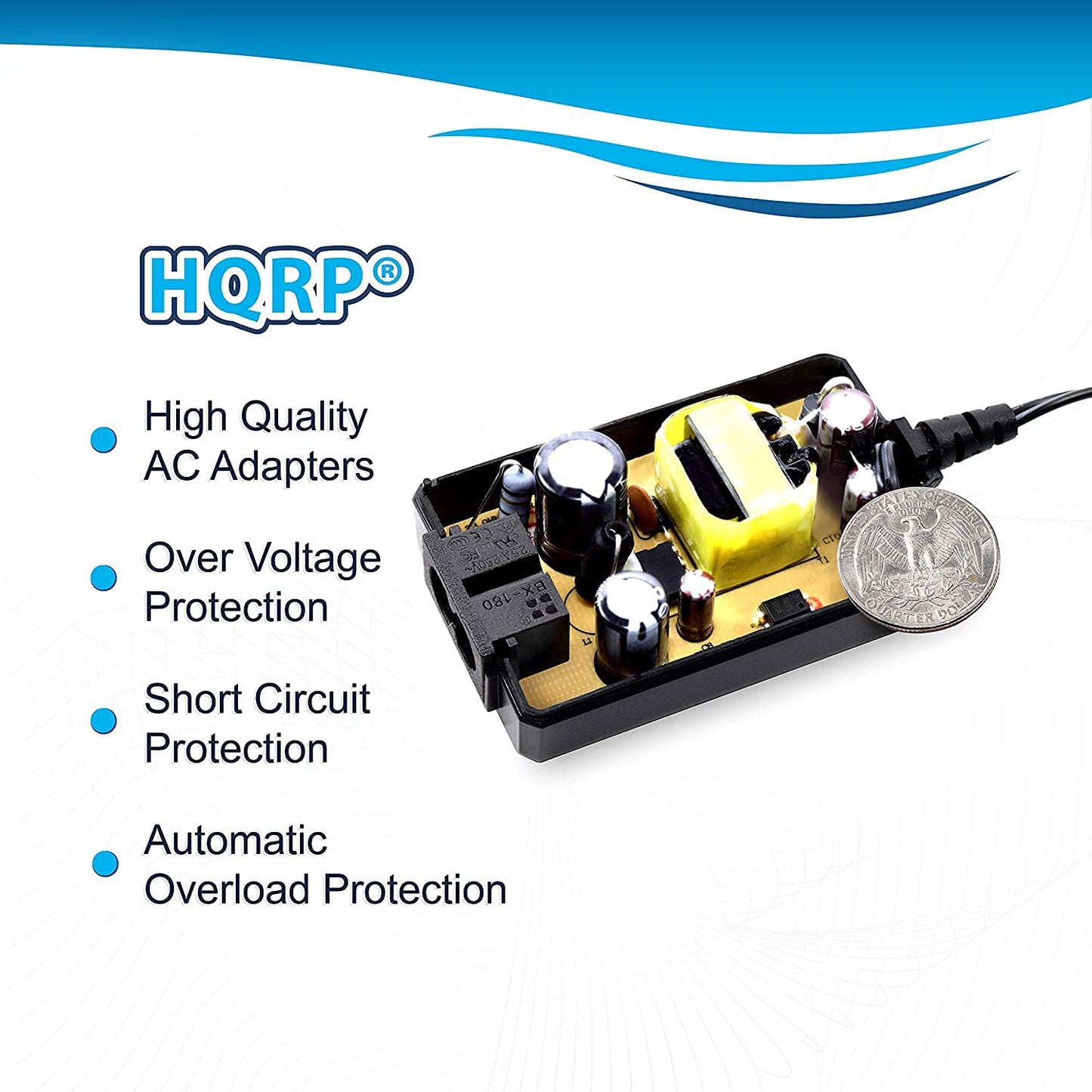 HQRP Adaptador de CA de repuesto compatible con Sony HandyCam CCD-TRV608 CCD-TRV66 CCD-TRV68 DCR-TRV22 DCR-TRV25 DCR-TRV27 DCR-TRV30 DCR-TRV33 DCR-TRV38 DCR-TRV230 DCR-TRV25 0 Camcorder de camcor
