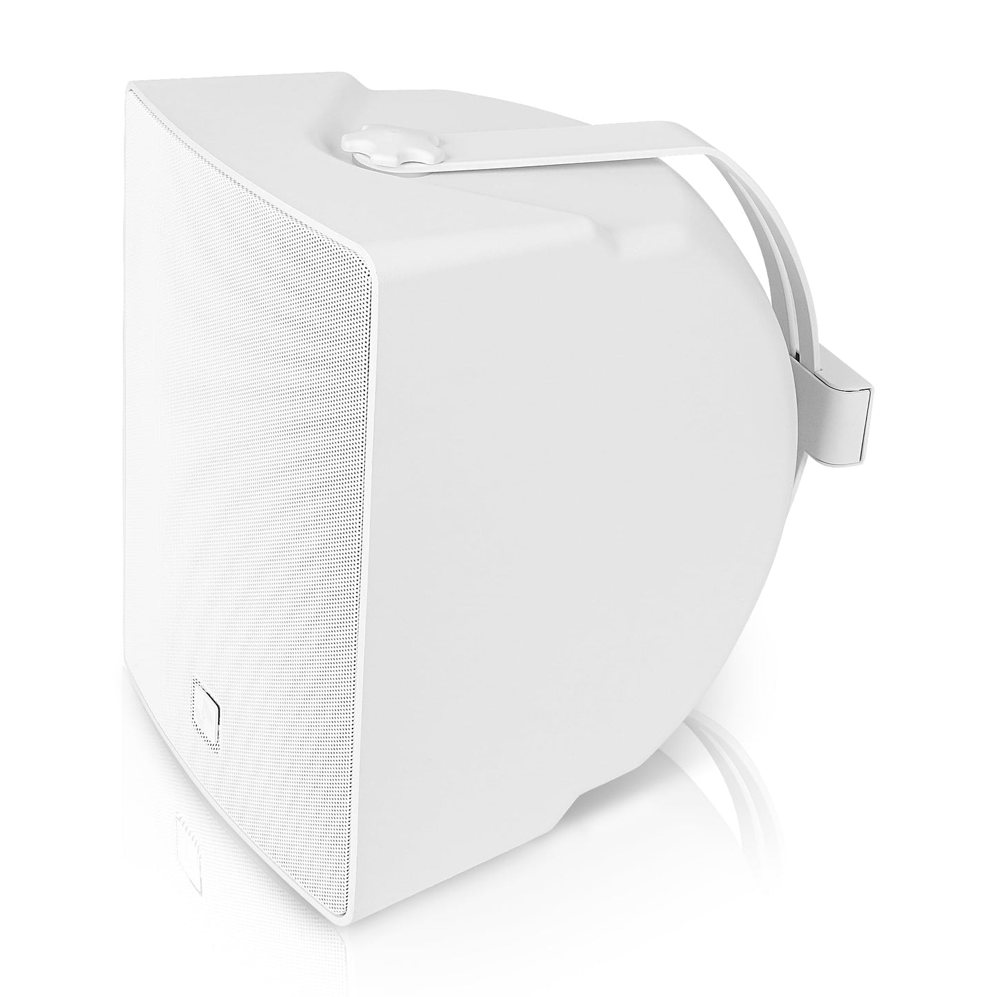 Sound Town - Par de altavoces de montaje en superficie resistente a la intemperie de 8 pulgadas, interiores y exteriores, 70 V/100 V/8 ohmios, para instalación doméstica y comercial, blanco (TARVOS-8 W PAIR)