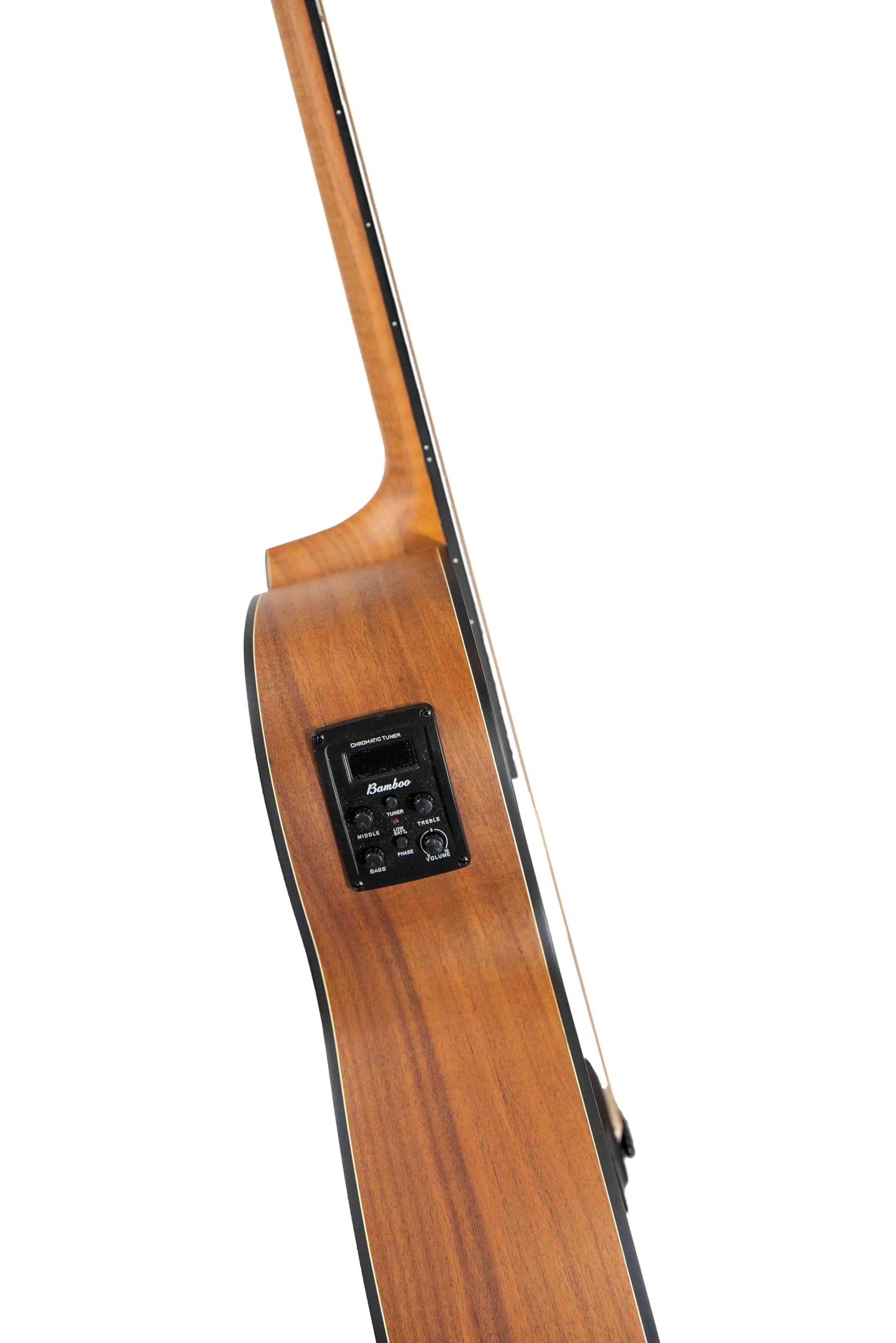 BAMBOO - Guitarra Electroacustica Stage Koa con Funda Accolchada, 40 pulgadas, madera Koa