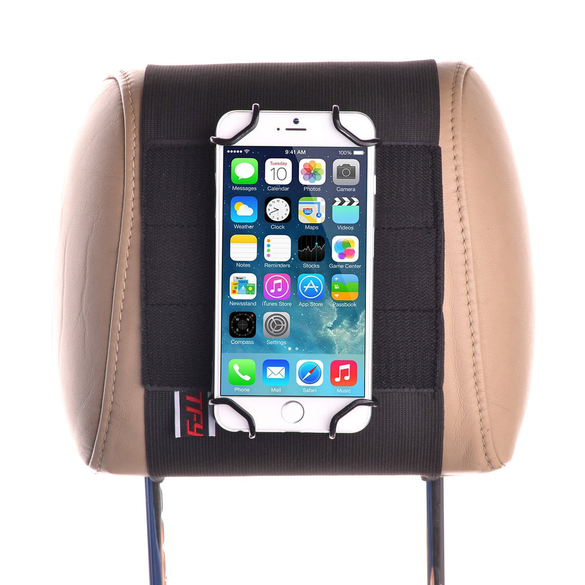 Soporte para Reposacabezas TFY Negro Compatible con iPad Mini iPhone Huawei
