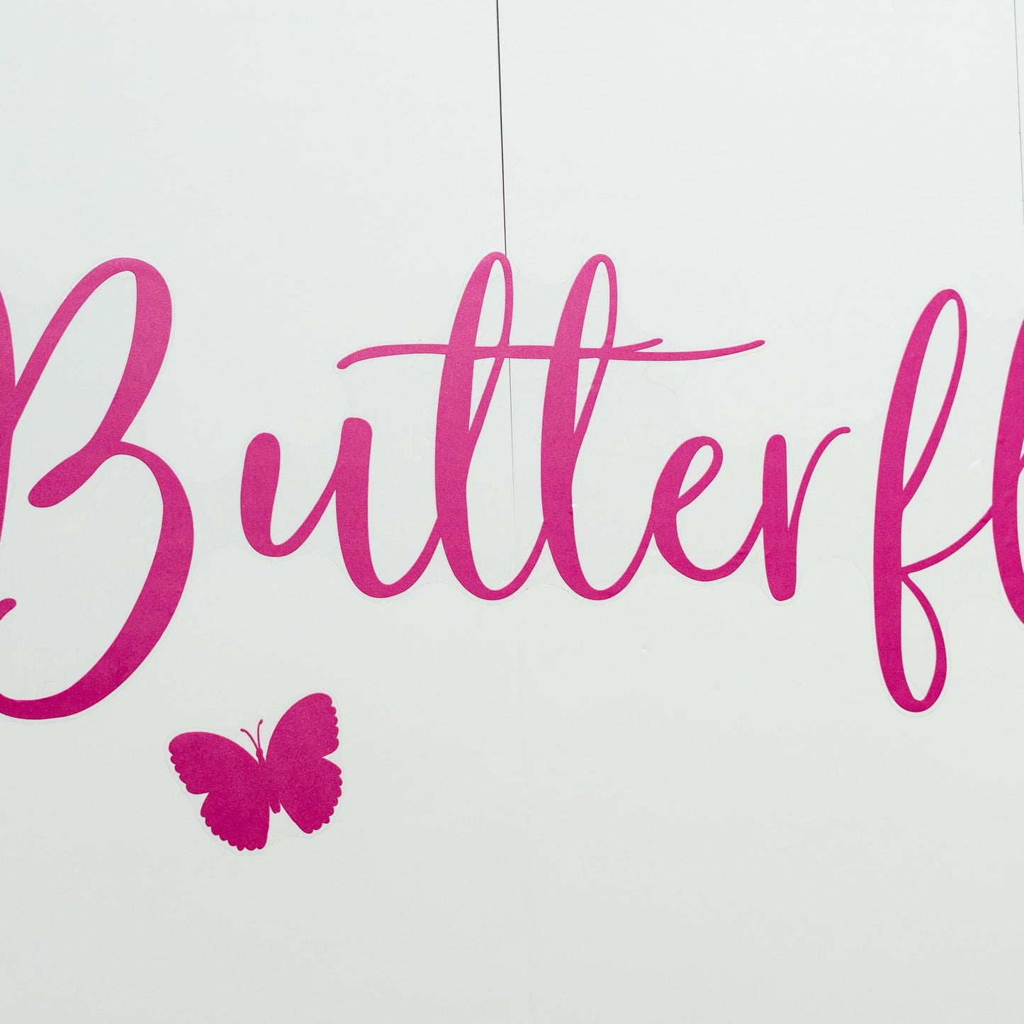 ZAIBIANHAO - Calcomanía con diseño de mariposa, diseño de mariposa, diseño de arco de baby shower, diseño de género, para baby shower (calcomanía rosa mariposa)
