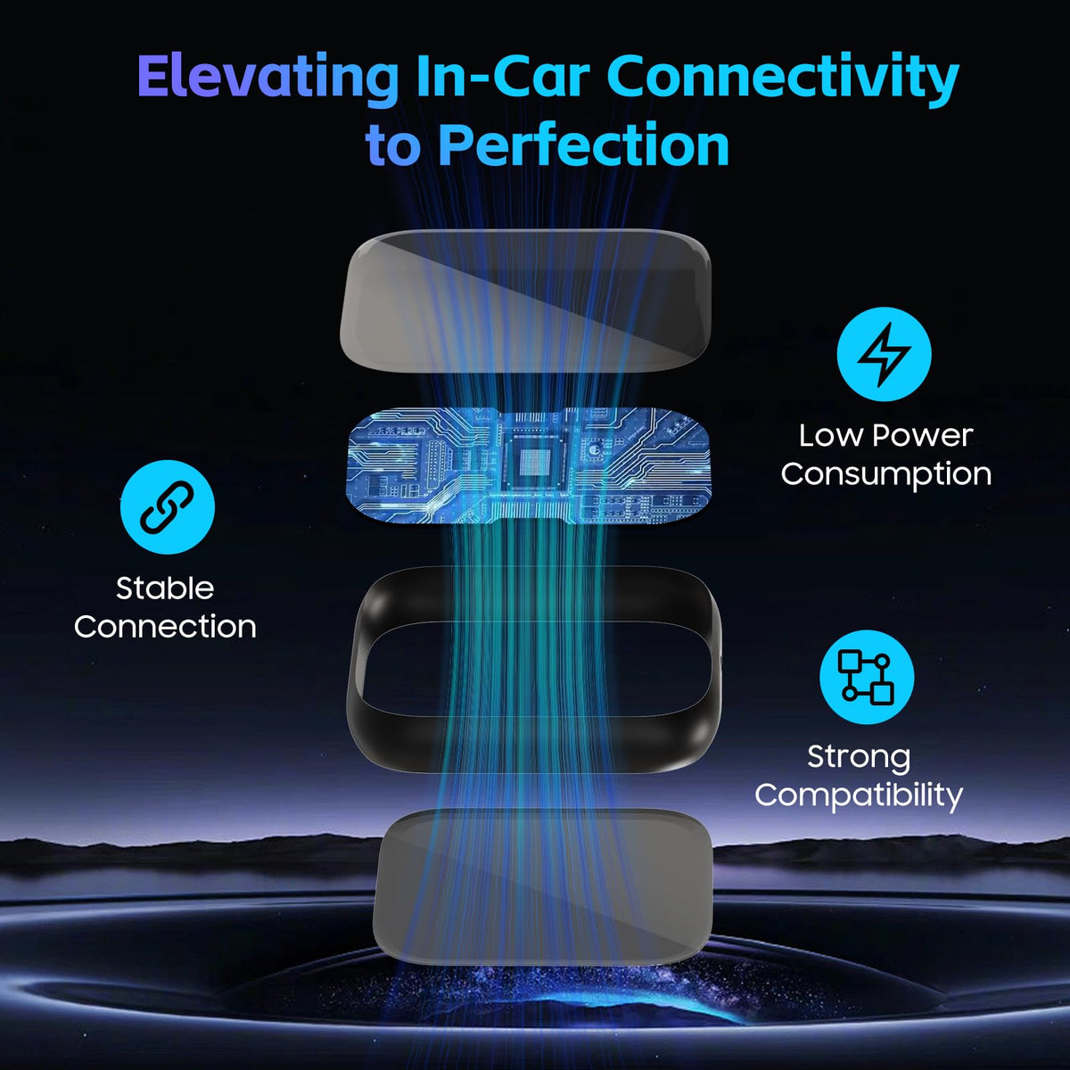 Adaptador inalámbrico CarPlay Apple iPhone Bluetooth Plug & Play con USB-A a Tipo C