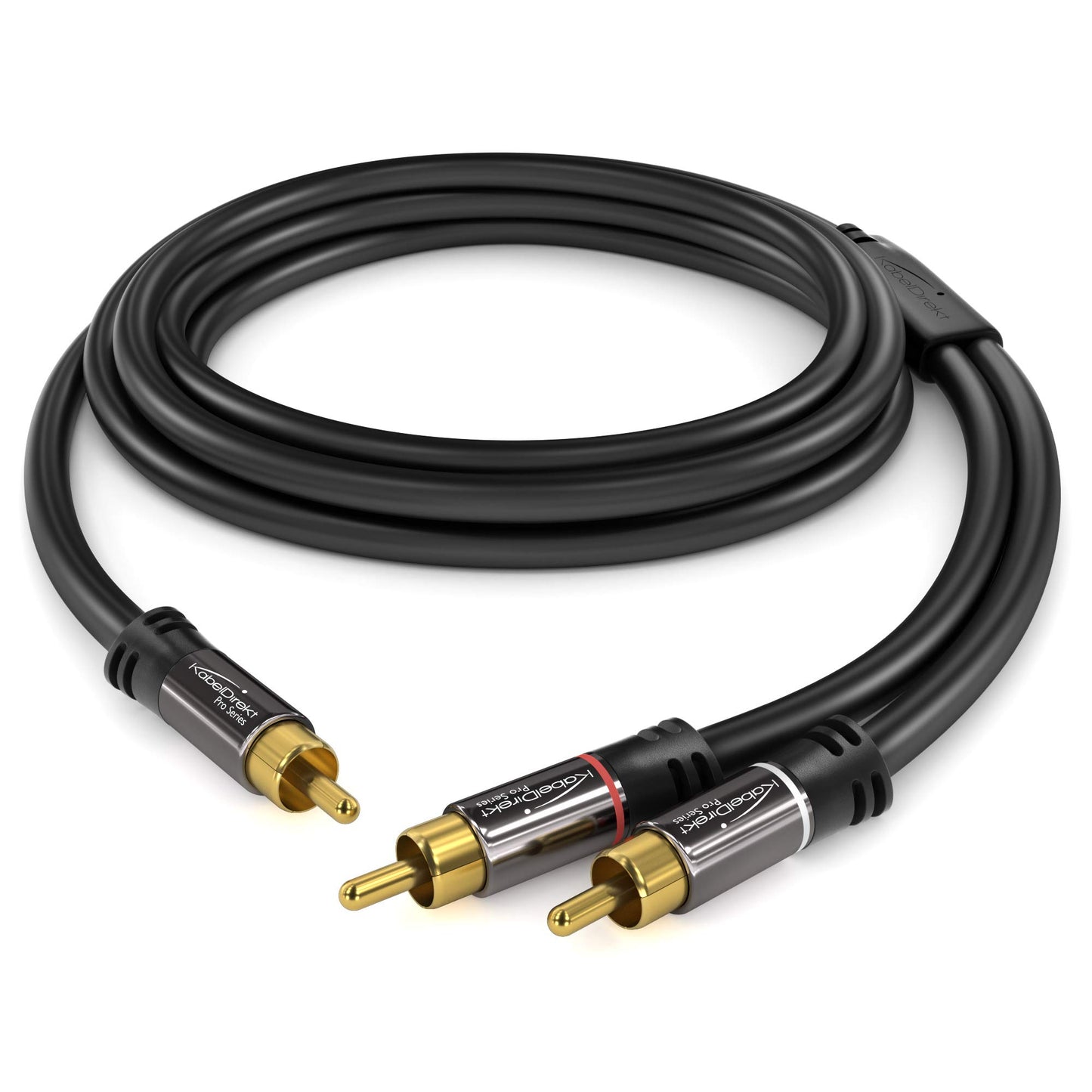 KabelDirekt – Cable RCA Coaxial – 1×2 – 15ft/4.5m – serie PRO, 1 a 2