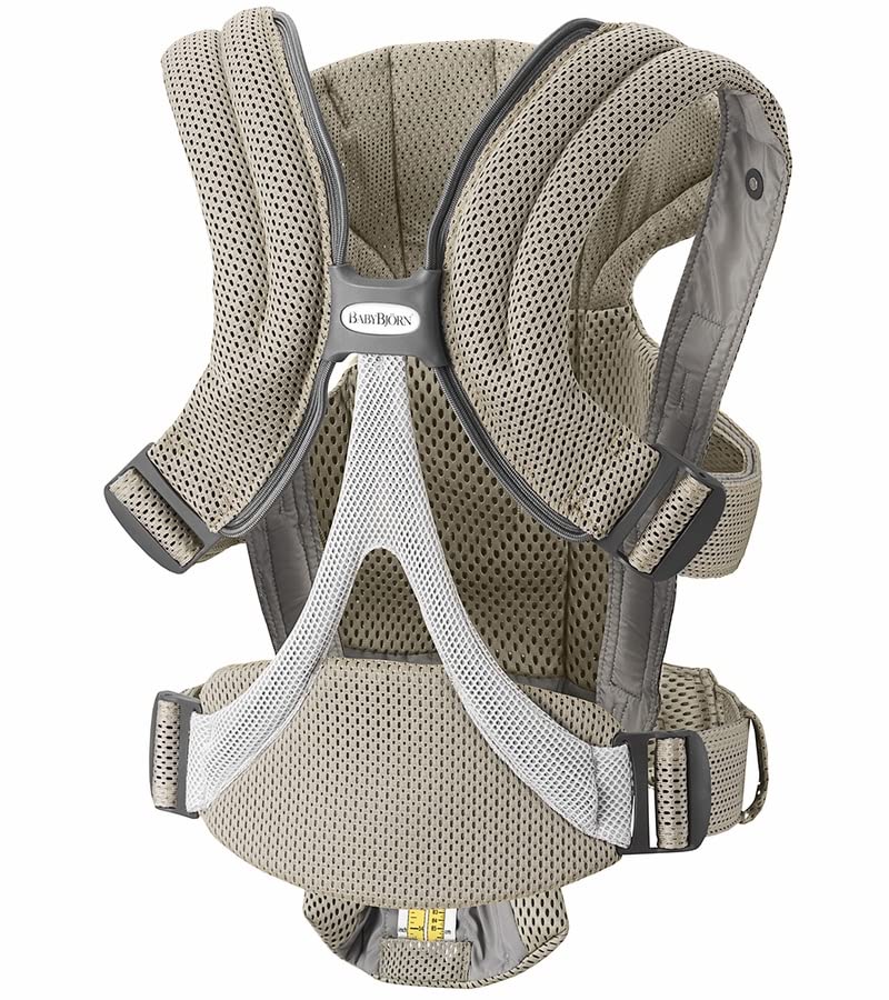 BabyBjörn Baby Carrier Free, malla 3D, beige gris (gris beige)