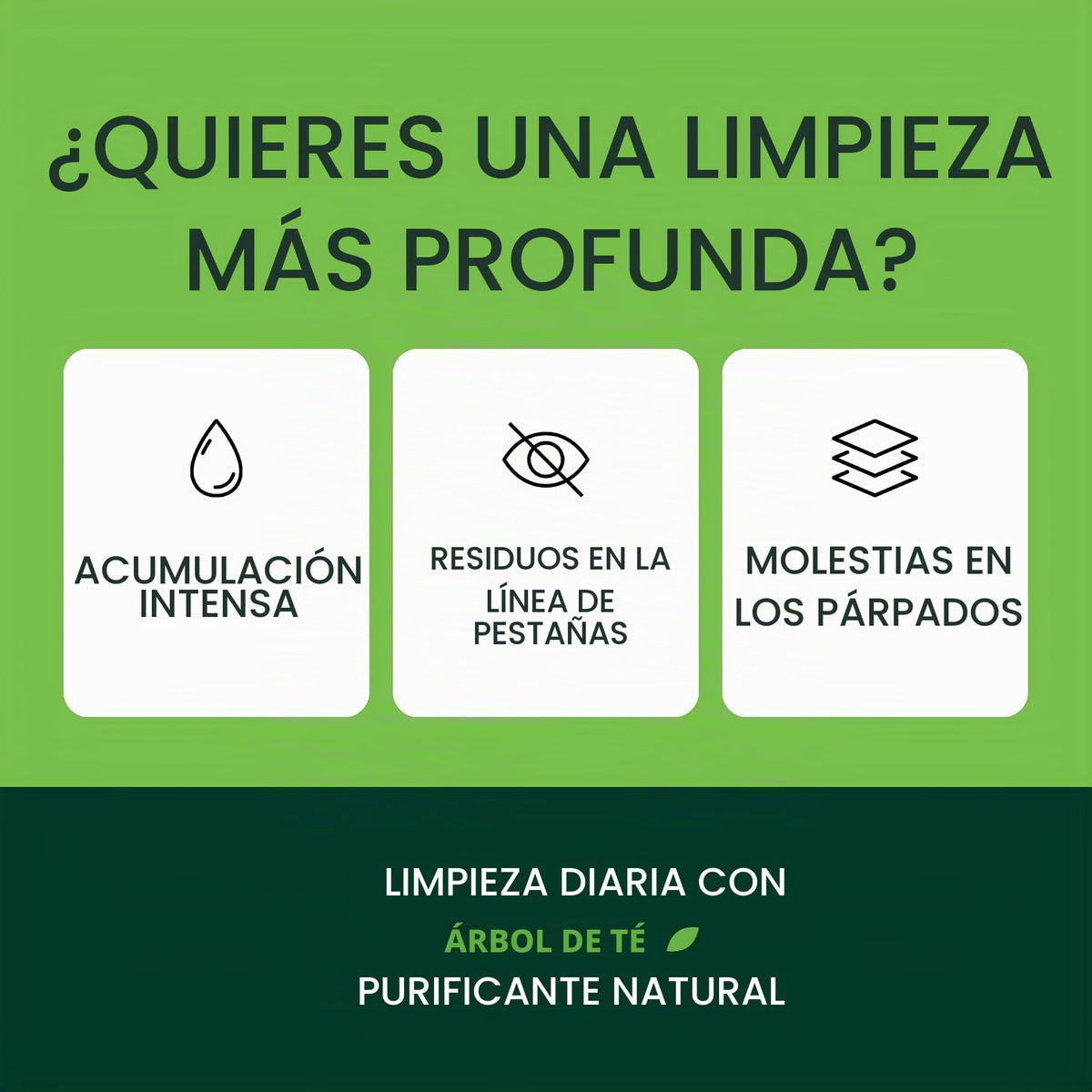 NOVEHA Gel Limpiador de Párpados de Árbol de Té - para Blefaritis, Mgd, y Ojo Seco Con Pro-Vitamina B5, Ácido Hialurónico, y Extracto de Pepino - Limpieza Suave, Alivia Picazón de Párpado y Ardor de O