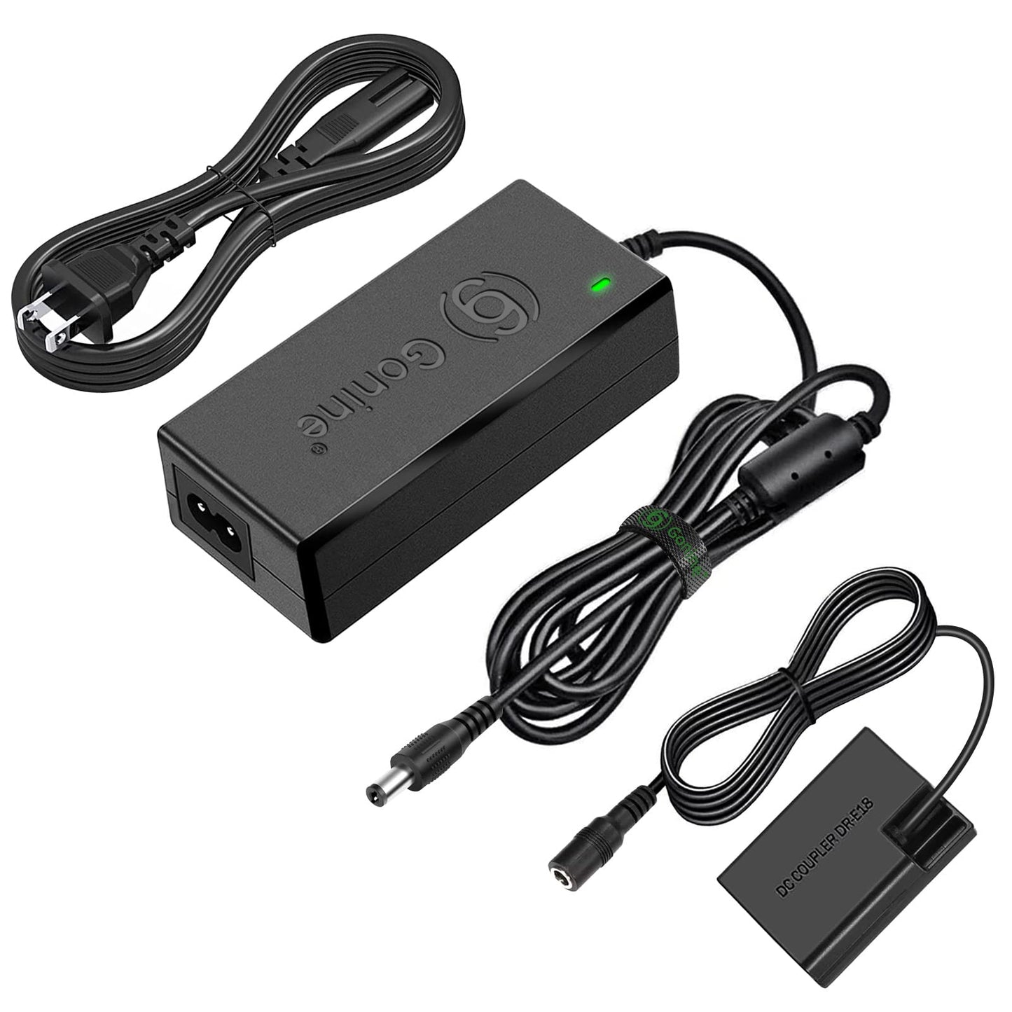 ACK-E18 AC Power Adapter Supply Kit Gonine Replacement DC Coupler DR-E18 (Replace LP-E17 Battery) Charger for Canon EOS 750D, 760D, 800D, 77D, Rebel T6i, T6s, T7i, EOS Kiss X8i, EOS 8000D Cameras.