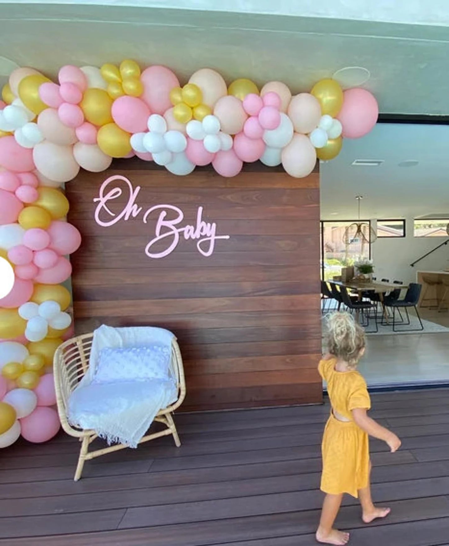 Letrero de bebé para baby shower, decoraciones de baby shower para fiestas de revelación de género, primer cumpleaños del bebé y fondos de fotos | Decoraciones de niño/niña y fondo de fiesta