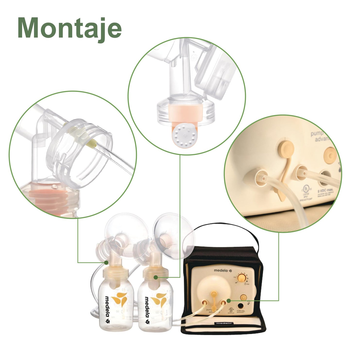 Kit de extractor de leche Maymom MyFit compatible con los extractores Medela Pump in Style Advanced; incluye 2 embudos de una sola pieza de 29 mm, 4 válvulas, 6 membranas y 2 tubos para Pump in Style; compatible como sustitución de la válvula Medela