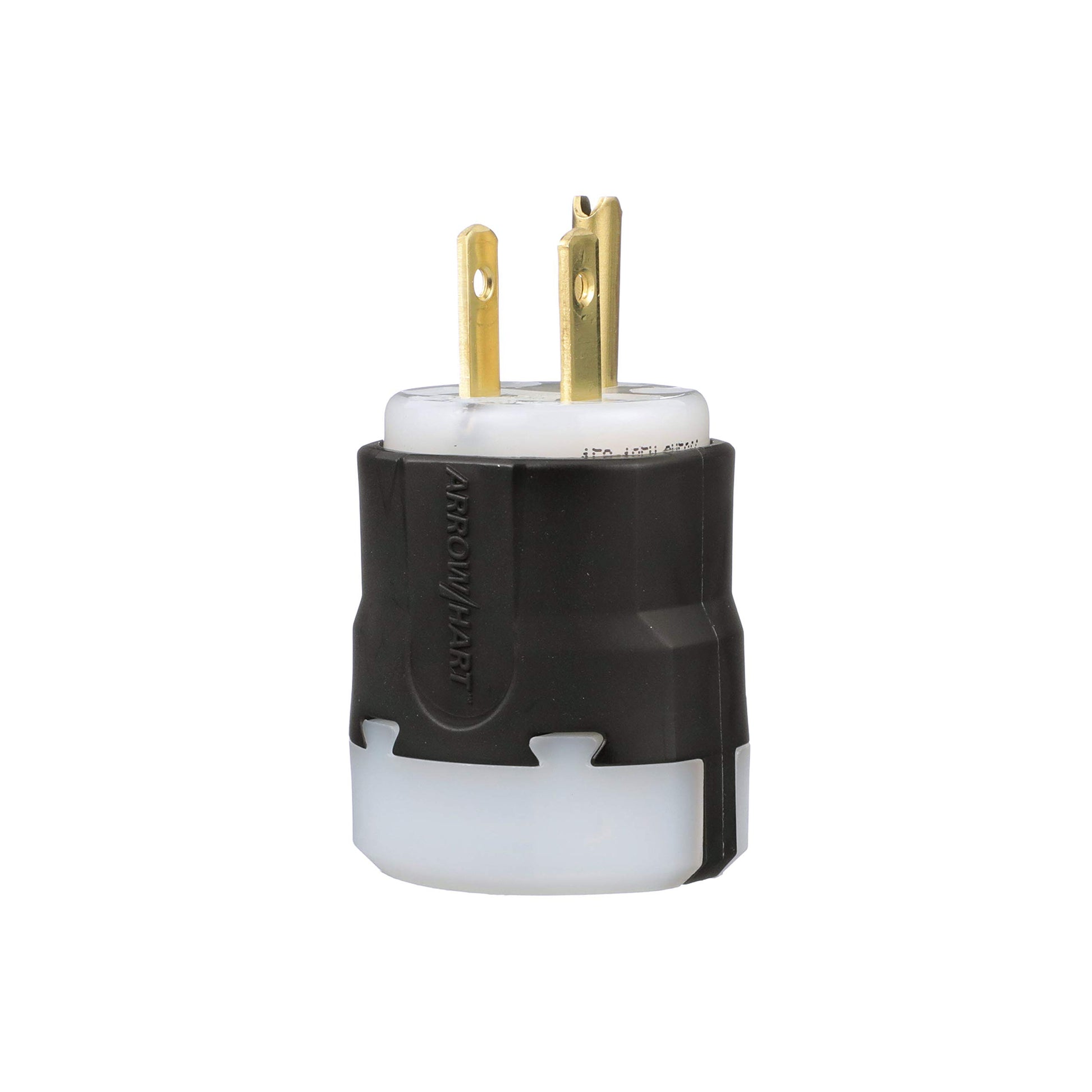 EATON AH5266 - Enchufe de flecha de cableado resistente a los impactos, 125 VC, 15 A, 2 P, 3 W, negro, 4.4 x 1.8 x 1.9, blanco