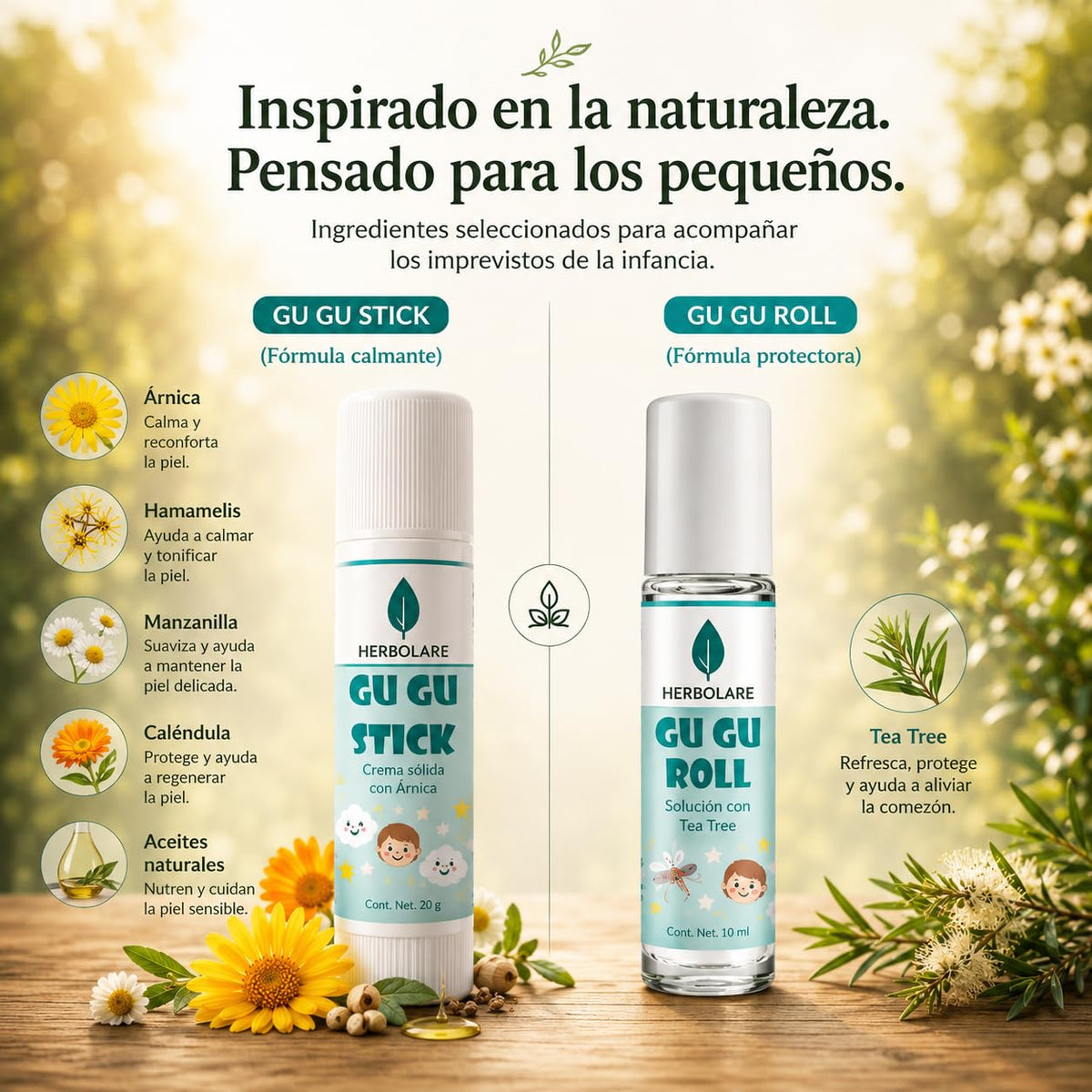 Pack Infantil Herbolare Natural Golpes y Piquetes