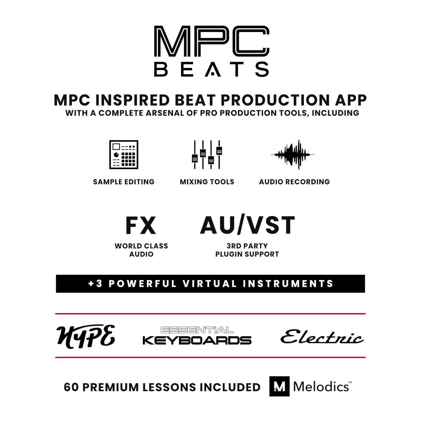 Akai Professional MPK Mini Play MK3 - Teclado Controlador MIDI con Altavoz y Sonidos Integrados, Pads MPC, Teclado Dinámico, Software de Producción Musical y Native Instruments Sound Package