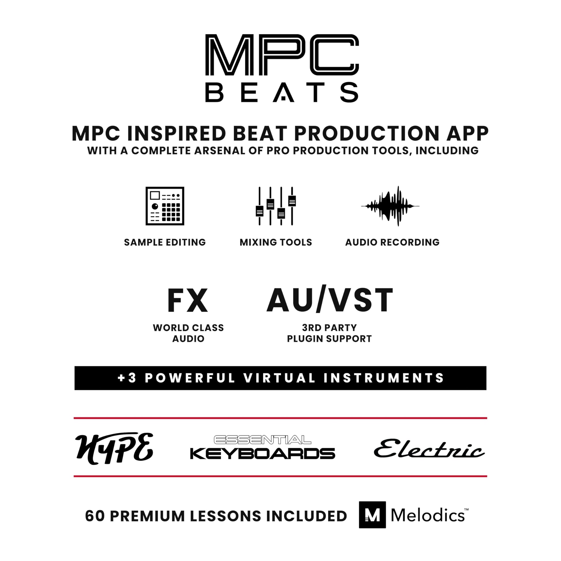 Akai Professional MPK Mini Play MK3 - Teclado Controlador MIDI con Altavoz y Sonidos Integrados, Pads MPC, Teclado Dinámico, Software de Producción Musical y Native Instruments Sound Package