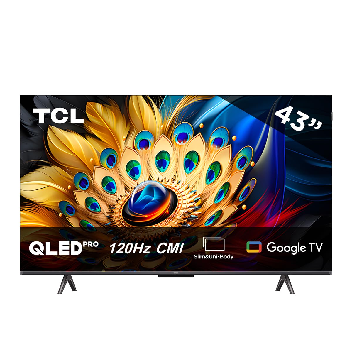 TCL Smart TV Pantalla 43" 43Q651G Google TV QLED 4K | HDR 10 250 NITS | 60 Hz | Dolby Audio Digital + | Compatible con Alexa