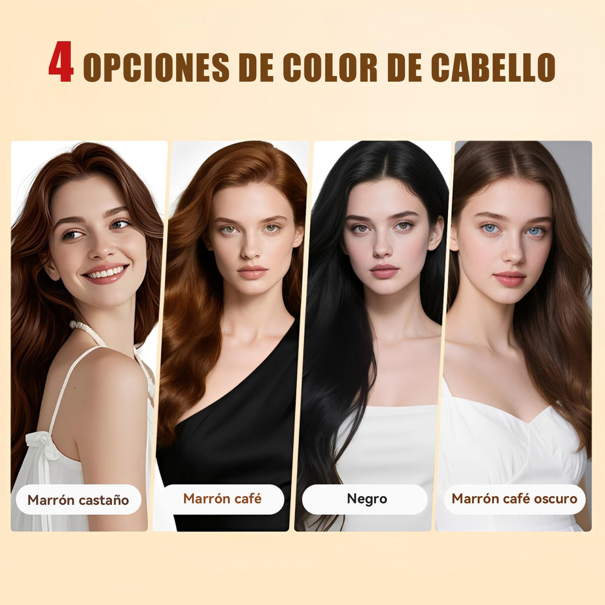 Café Hair Dye Shampoo, Shampoo Hair Dye, Champú Tinte Instantáneo 4 En 1, champu tinte, Suave y delicado, Cobertura de Canas, larga duración, Adecuado Para HombresY mujeres(Café)
