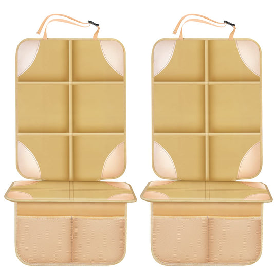 Protector de Asientos de Coche Meolsaek Beige Acolchado Antideslizante para SUV y Sedán