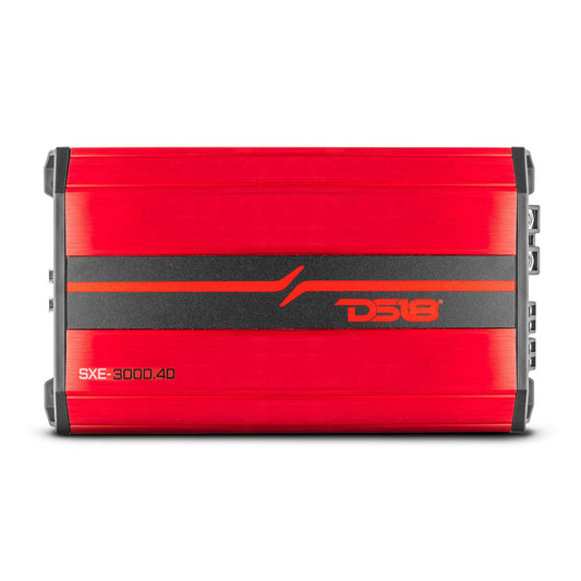 Amplificador Estéreo DS18 Rojo Clase D 4 Canales para Sistema de Audio del Coche