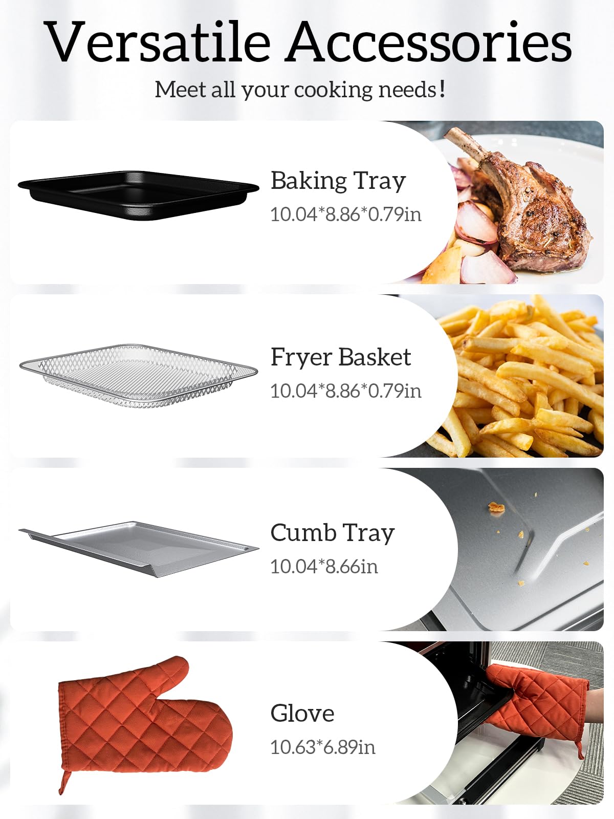 Kitchen Elite Air Freidora tostador Combo, 12.6 cuartos de galón de acero inoxidable 10 en 1, encimera de horno de convección 700 °F, no tóxico para hornear, asar, recalentar, pollos de engorde y