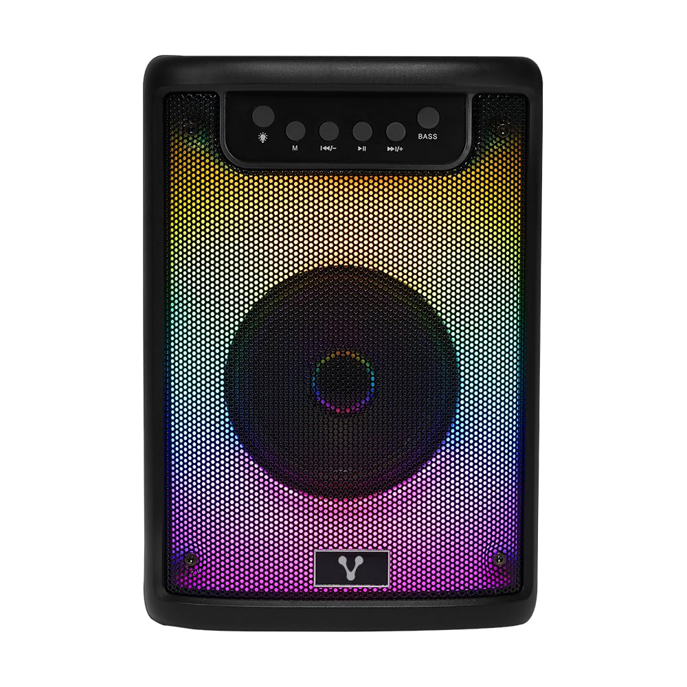 Bocina Karaoke Vorago KSP-205 Bluetooth 5.3 Luces RGB para Fiestas