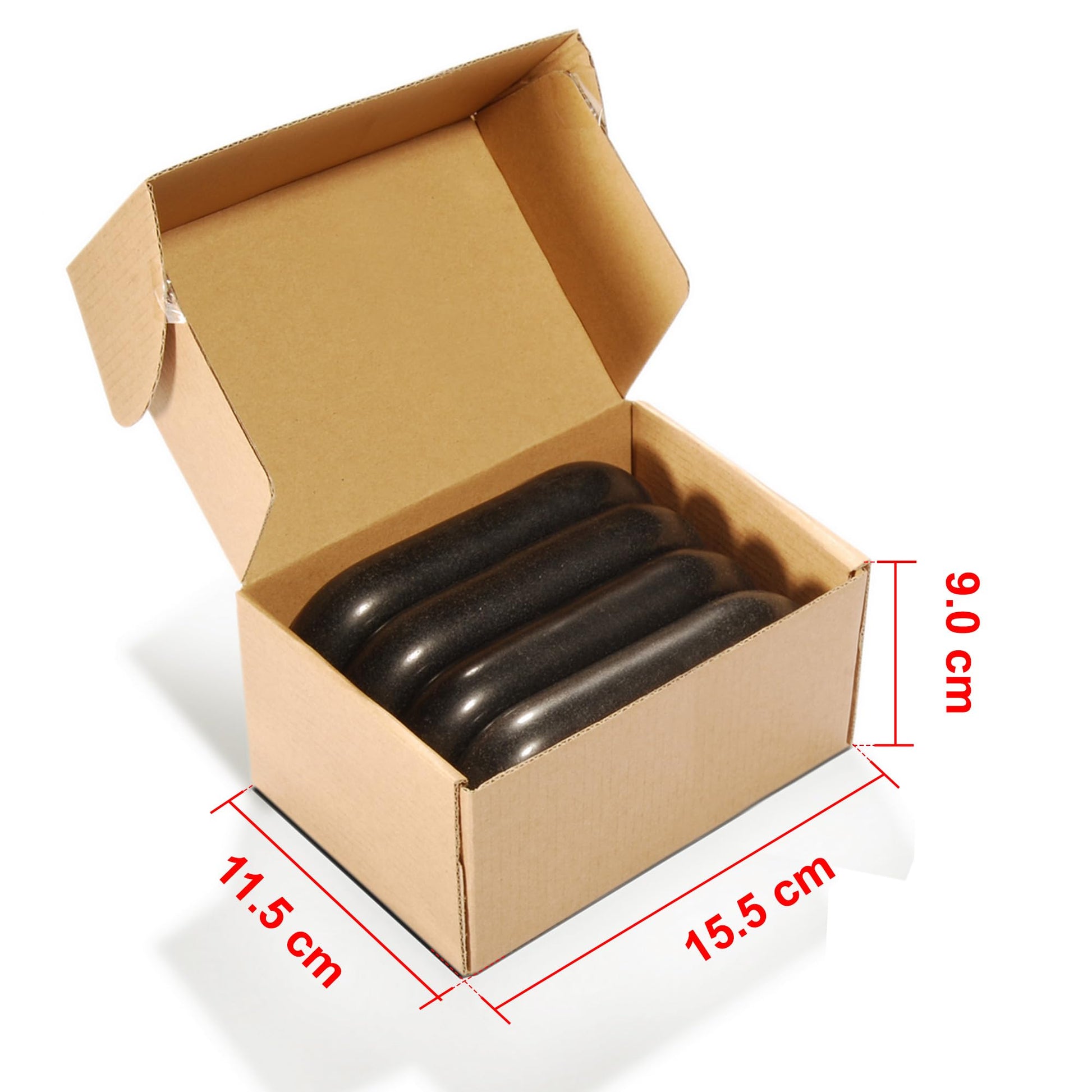 Master Massage 4 Piece Super XX Large Ovular Black Basalt Lava Hot Stone Pack