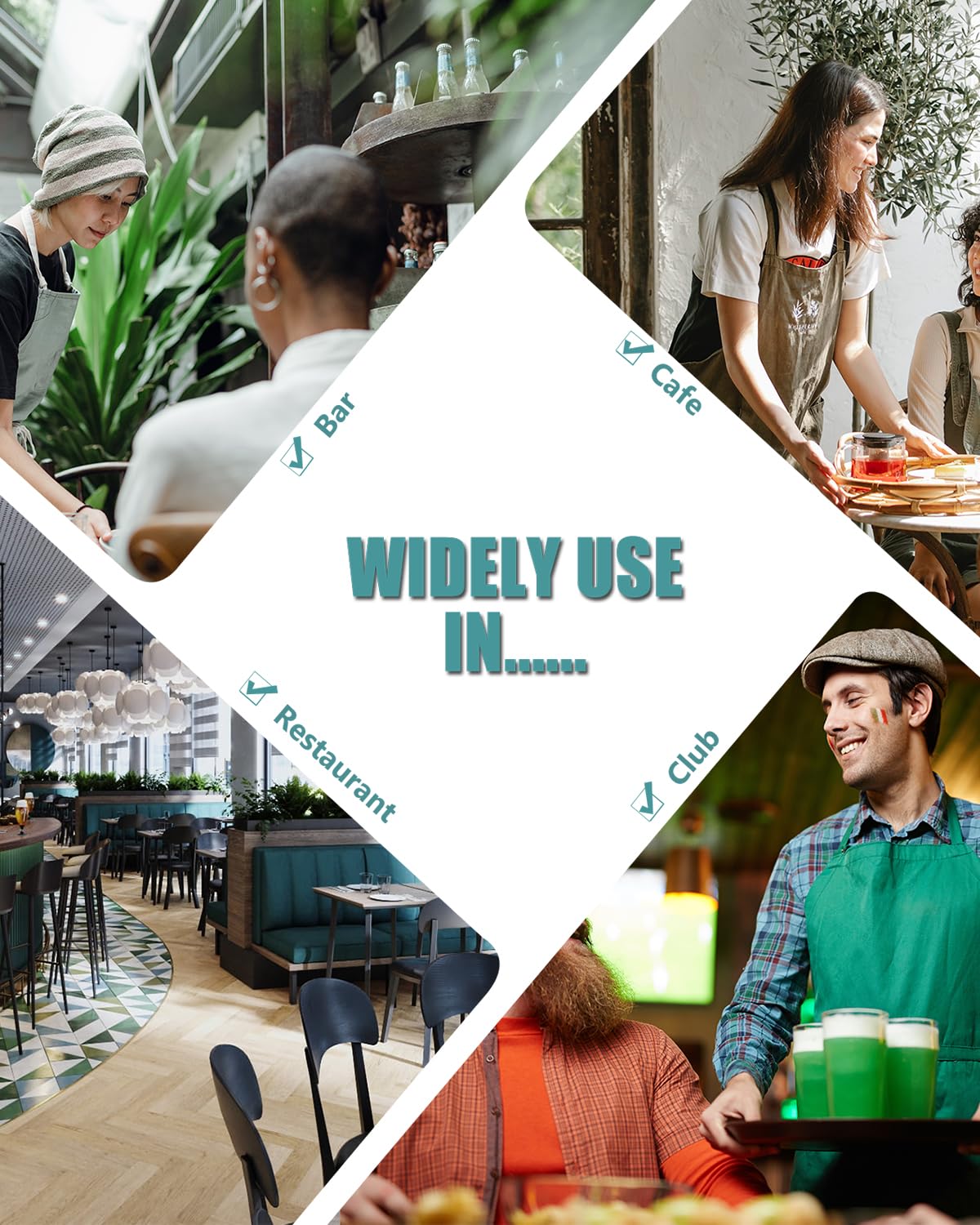 WNKRUN Sistema inalámbrico de llamadas de restaurante con 1 buscador de reloj impermeable y 5 botones de llamada con llave de cancelación