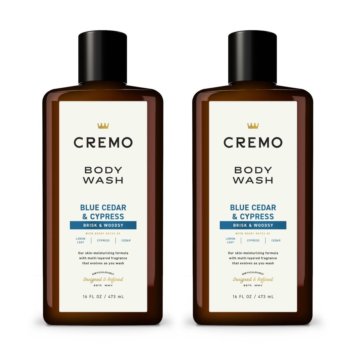 Cremo All Season Body Wash, Blue Cedar & Cypress, 16 oz. 2-pack