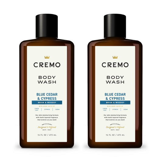 Cremo All Season Body Wash, Blue Cedar & Cypress, 16 oz. 2-pack
