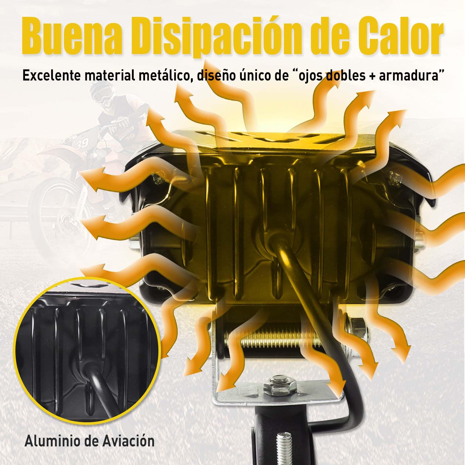 AUTOFAST 65w Luces para Moto, 6500k 8000LM Faros Auxiliares Para Moto,Luz Antiniebla Motocicleta, Exploradoras Para Moto, Faro Led Para Moto Con Lente,Faros De Intermitentes para moto - 2pcs