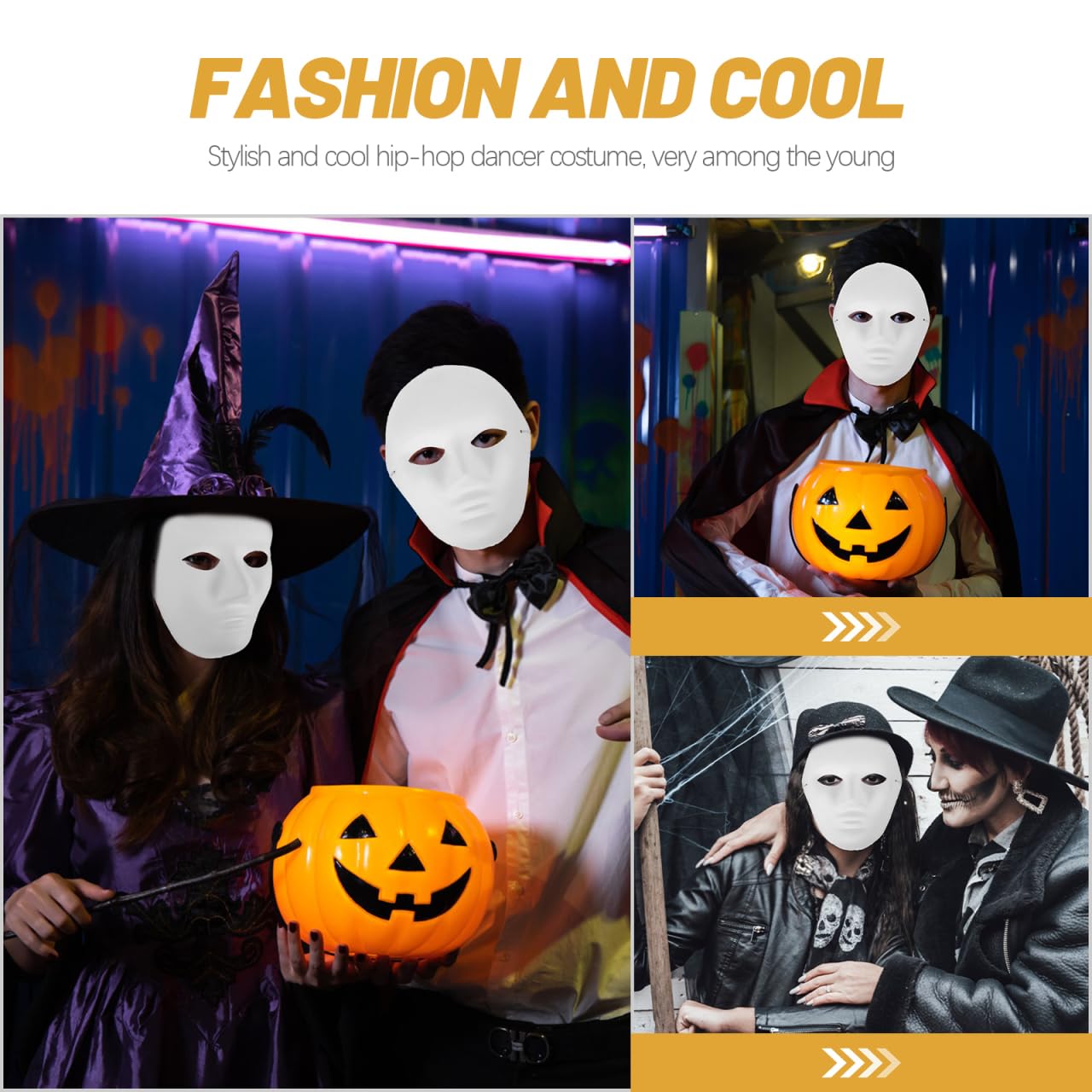 Amosfun 24piezas Máscara De Halloween Para Adultos Máscara Blanco De Papel Maché Para Pintar Diseño De Cara Completa Para Cosplay Y Fiesta Accesorio Para Mascaradas Y Fiestas De Halloween