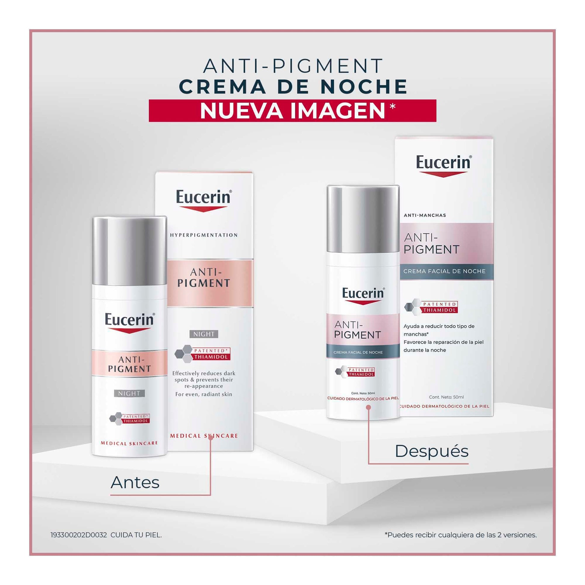 Eucerin Crema facial hidratante noche anti manchas Anti Pigment, 50ml