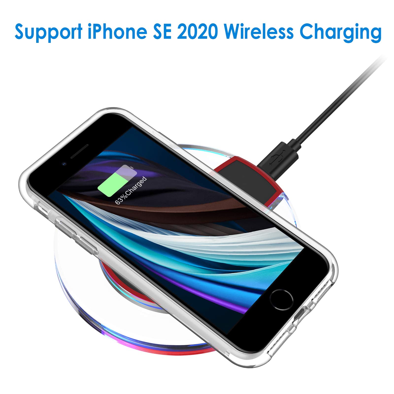 JETech Funda para iPhone SE 3/2 (Modelo 2022/2020), iPhone 8 iPhone 7, Anti-Amarillo Anti-Choques y Anti-Arañazos (Transparente)