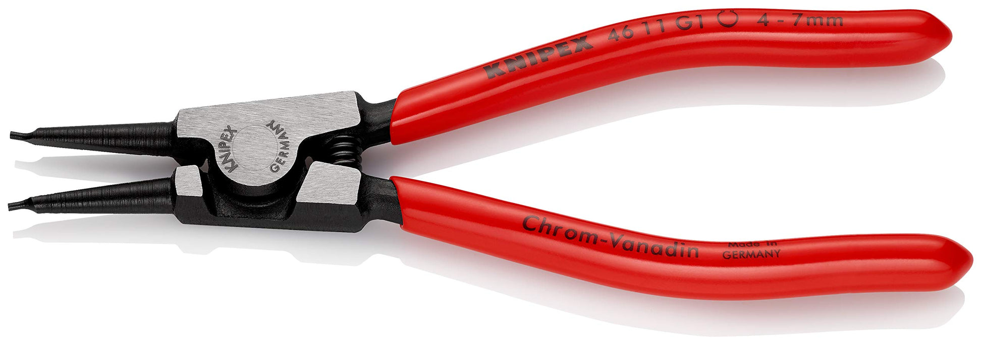Knipex 46 11 G1 Pinza Para Anillos De Retención Para Anillos De Agarre En Ejes Acabado Pavonado 140 Mm