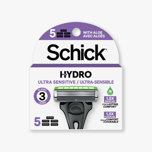 Recambios de Cuchilla Schick Hydro Skin Comfort Sensitive 3 en Paquete de 5