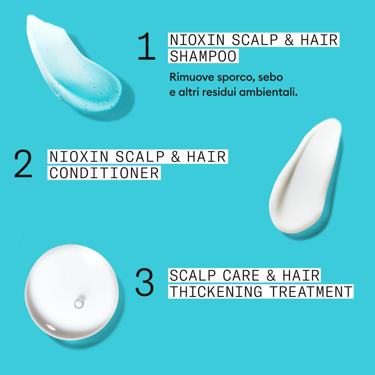 Kit del Sistema 3 Nioxin Castaño para Cabello Teñido y Dañado con Debilitamiento Leve