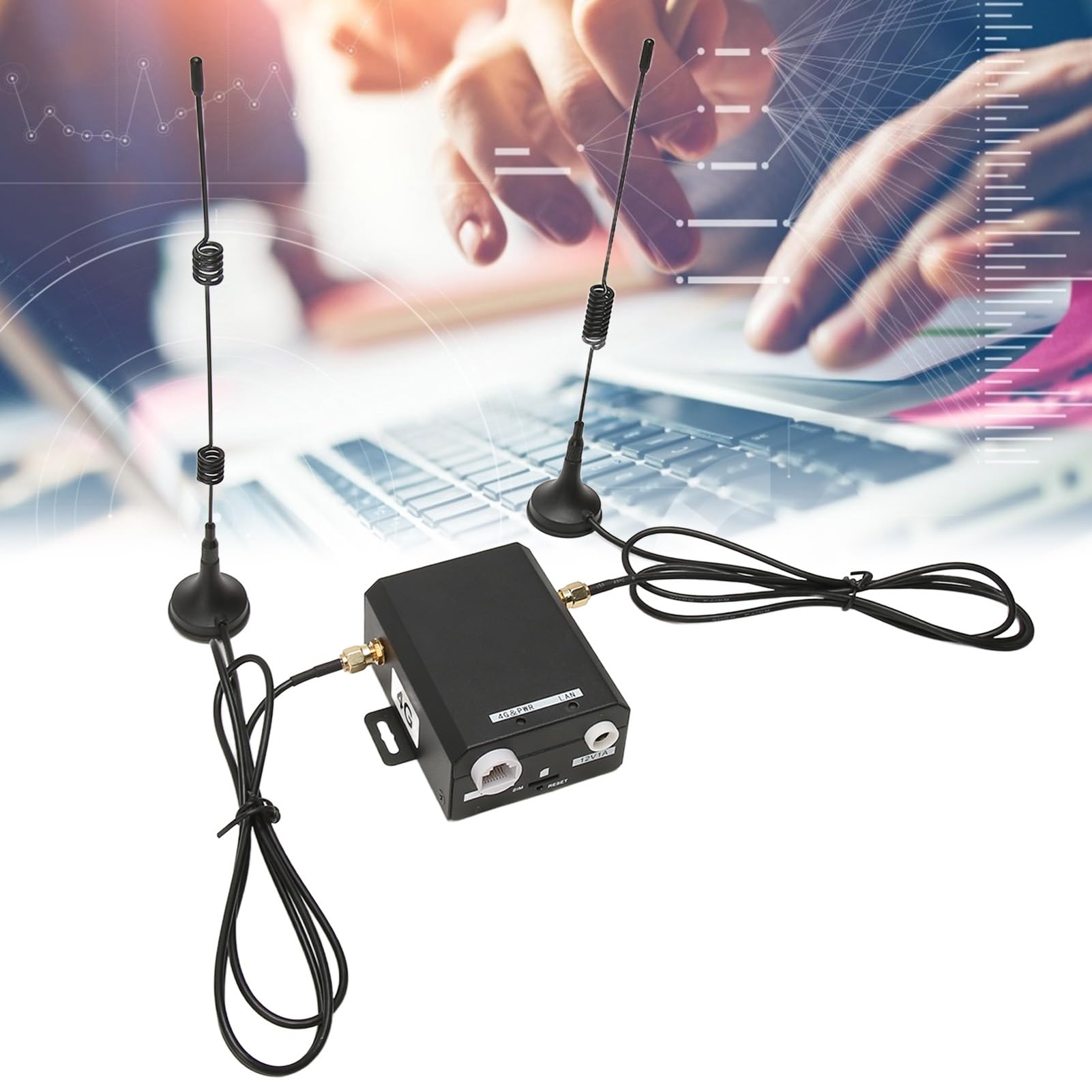 Diydeg Router 4G LTE Industrial, Router WiFi 150Mbps con Ranura para Tarjeta SIM, 2 Antenas externas, módem Router Celular inalámbrico en Asia, Sudeste Asiático, África, Oriente Medio
