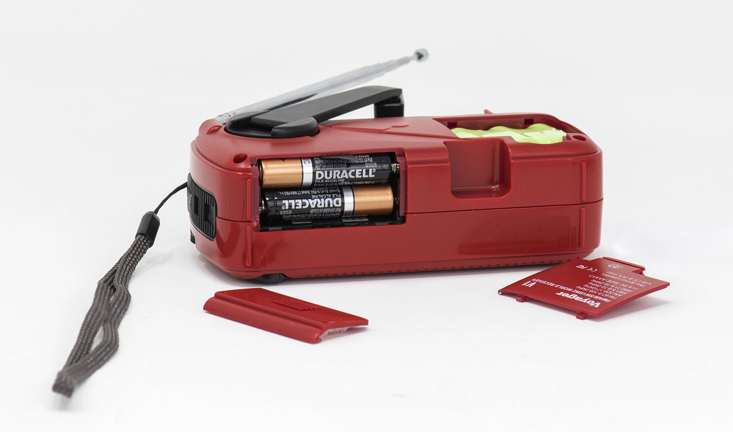 Kaito v1r Voyager Solar/Dinamo Am/FM/SW Radio con Cargador de teléfono Celular de Emergencia y 3-LED Linterna, Rojo