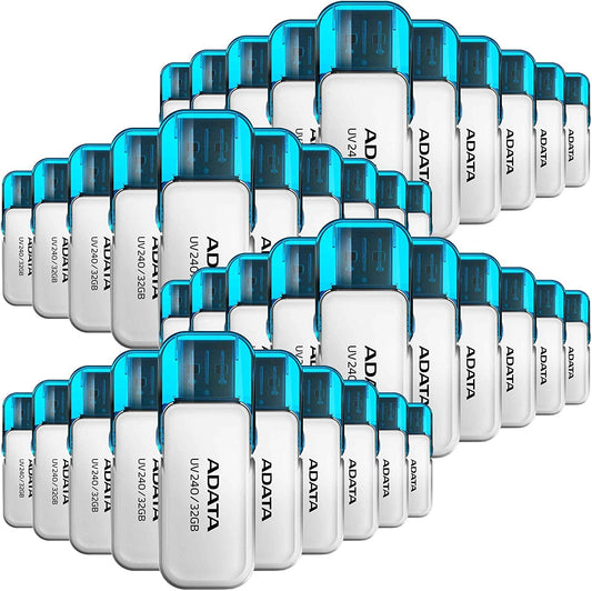Kit Memoria USB 32 GB ADATA Blanco Compatibilidad Completa Tipo A con Capucha Abatible