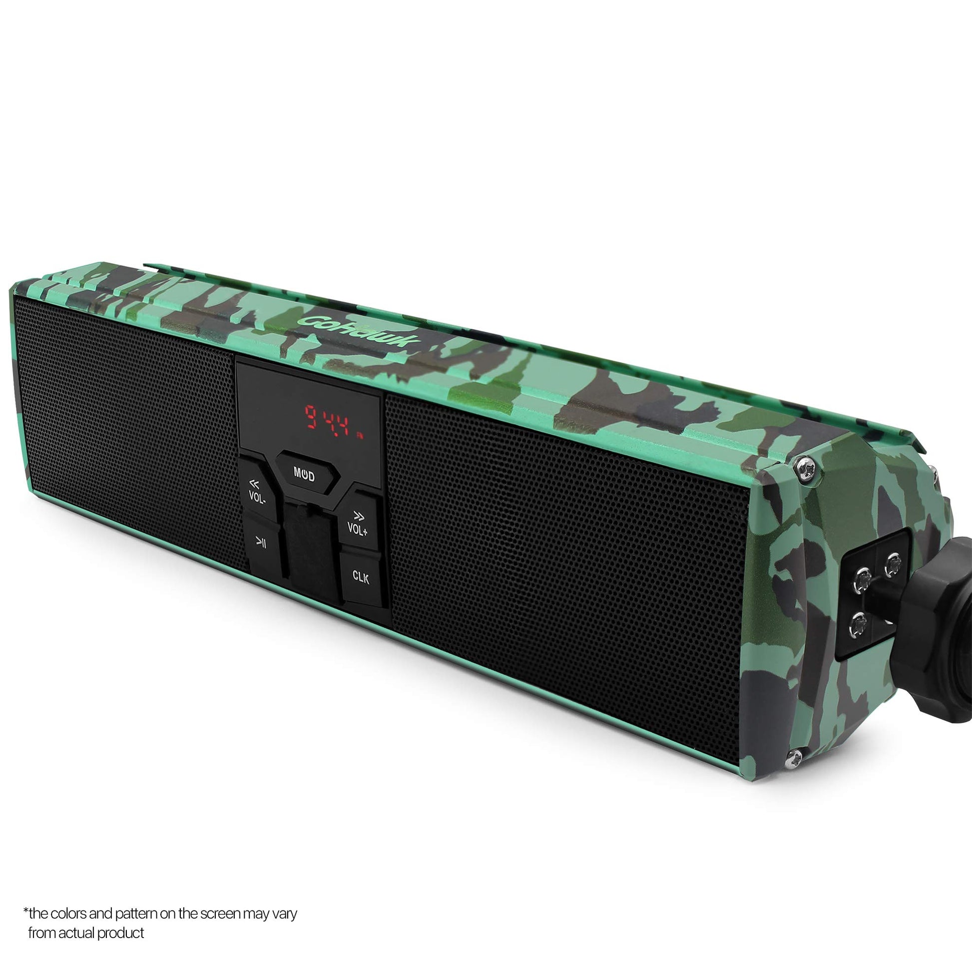 GoHawk RE8 Gen.3 - Altavoces estéreo Bluetooth impermeables para motocicleta, barra de sonido LED, 7/8-1.25 pulgadas Soporte para manubrio MP3, reproductor de música, sistema de amplificador de audio,