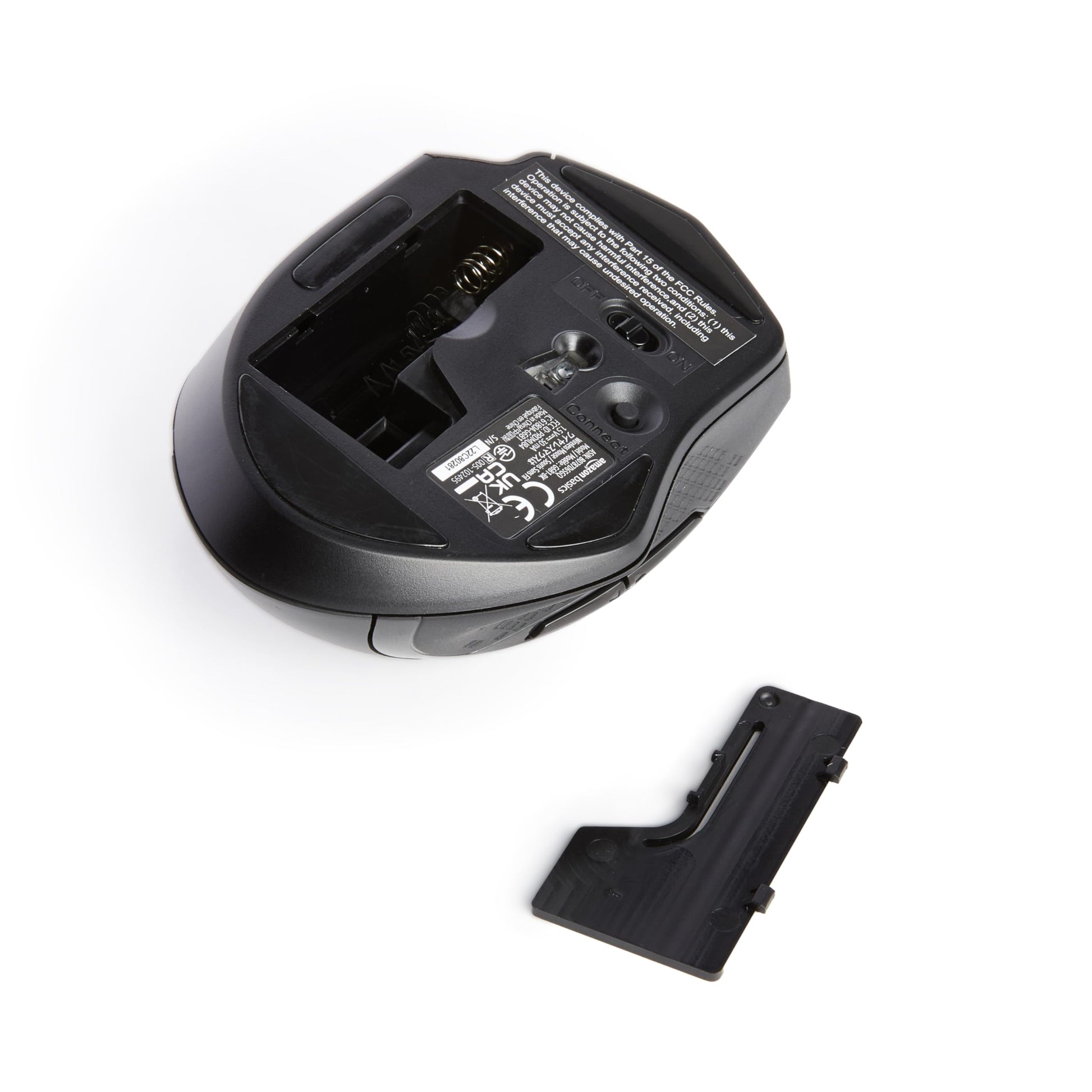 Ratón Ergonómico Inalámbrico Amazon Basics Negro con DPI Ajustable