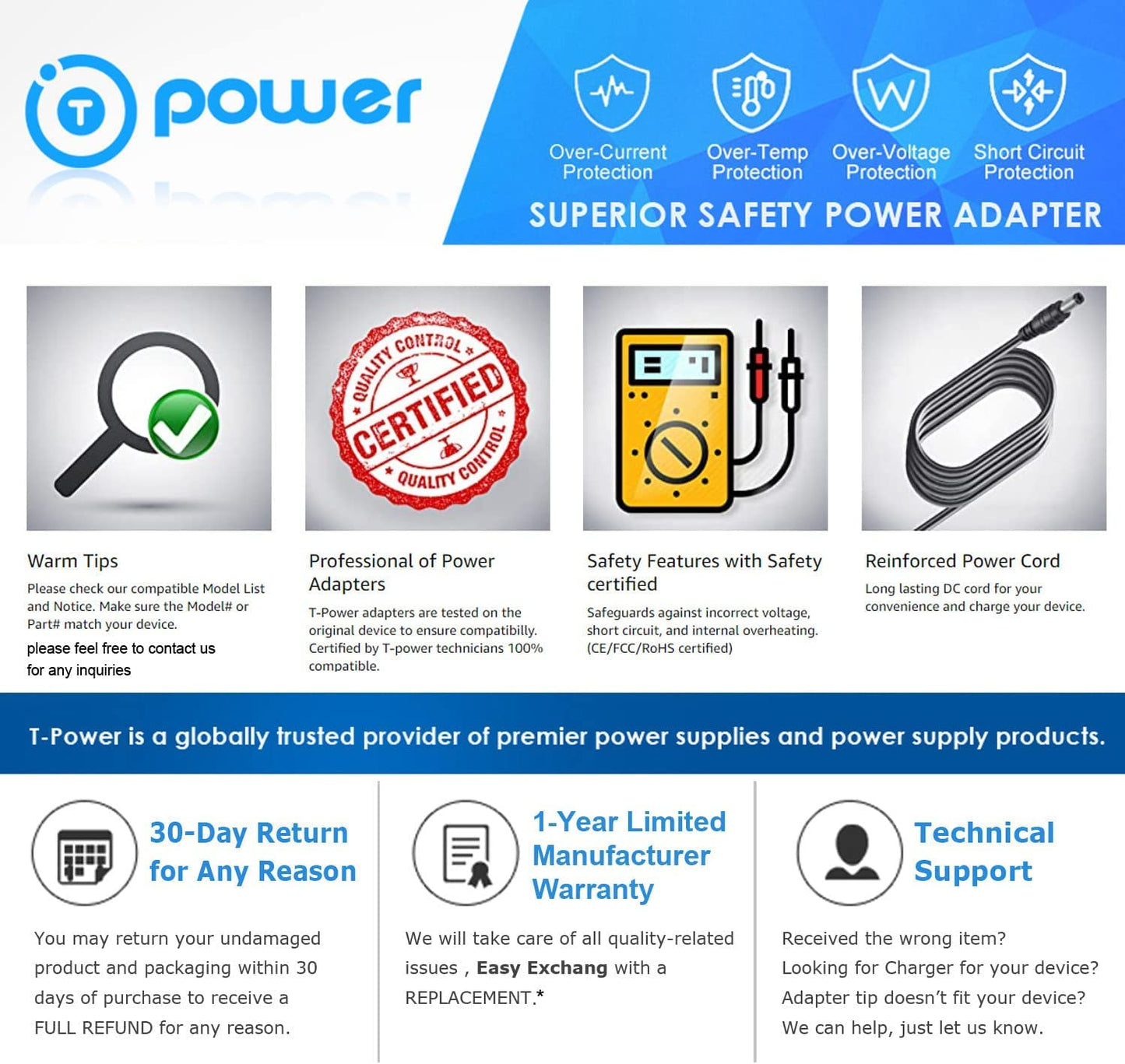 T-Power ( 5V DC ) AC Adapter For Kodak EasyShare Video Digital Pocket Camera M320 M340 M341 M380 M381 M530 MP712 P880 V1003 V1073 V1233 V1253 V1273 V530 V550 Video Camera Charger