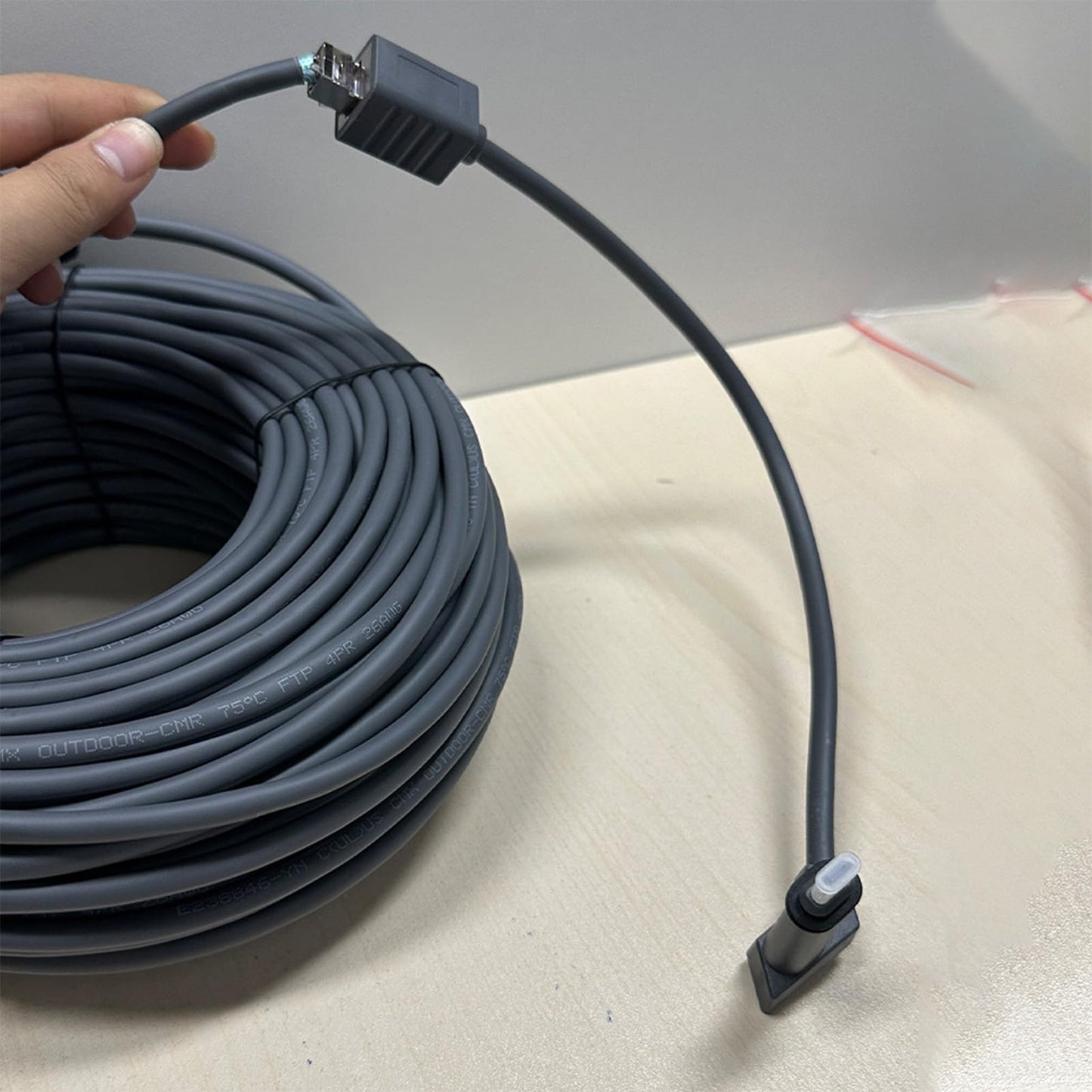 Cable Adaptador Ethernet Zunate Negro a Prueba de Agua para Enrutador