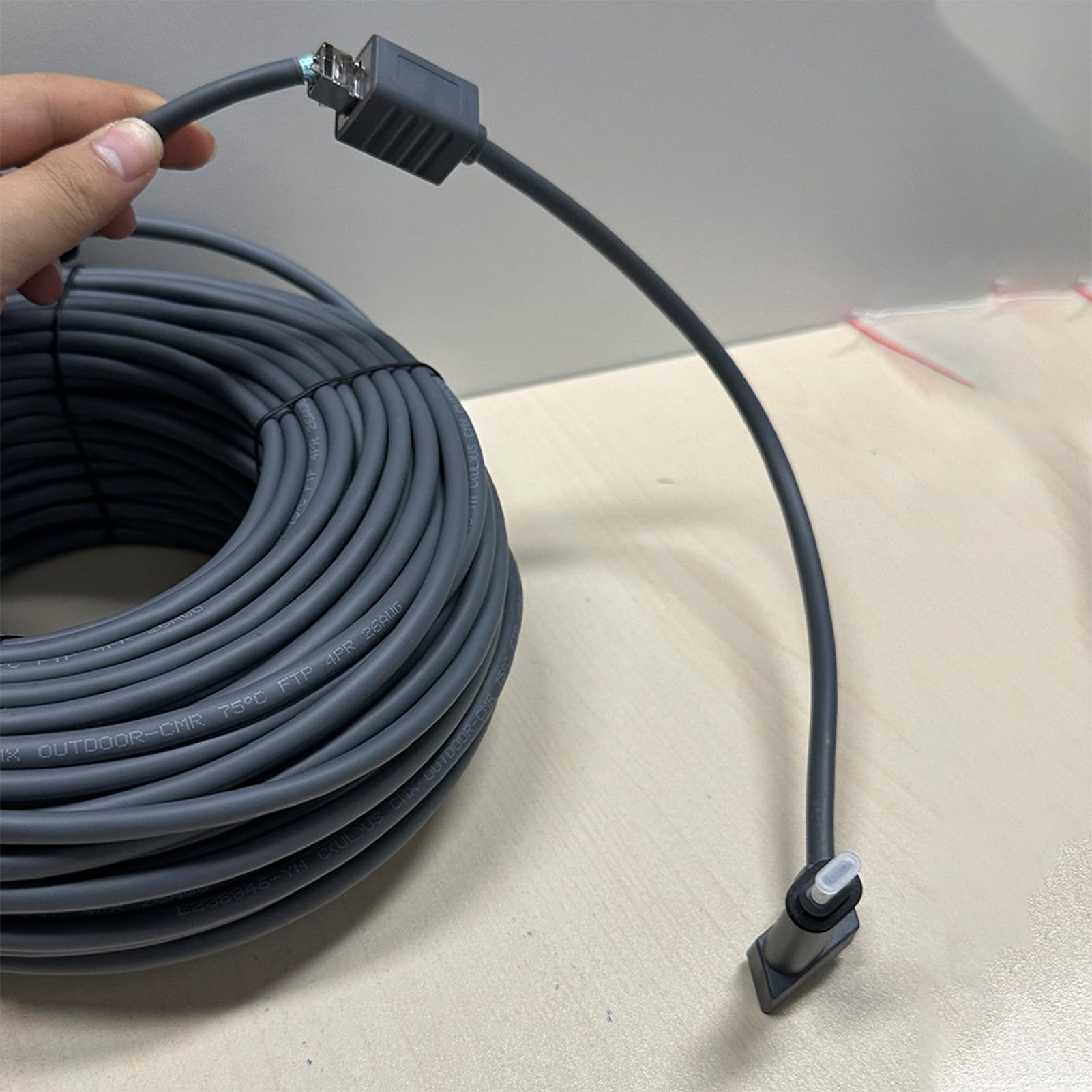 Cable Adaptador Ethernet Zunate Negro a Prueba de Agua para Enrutador