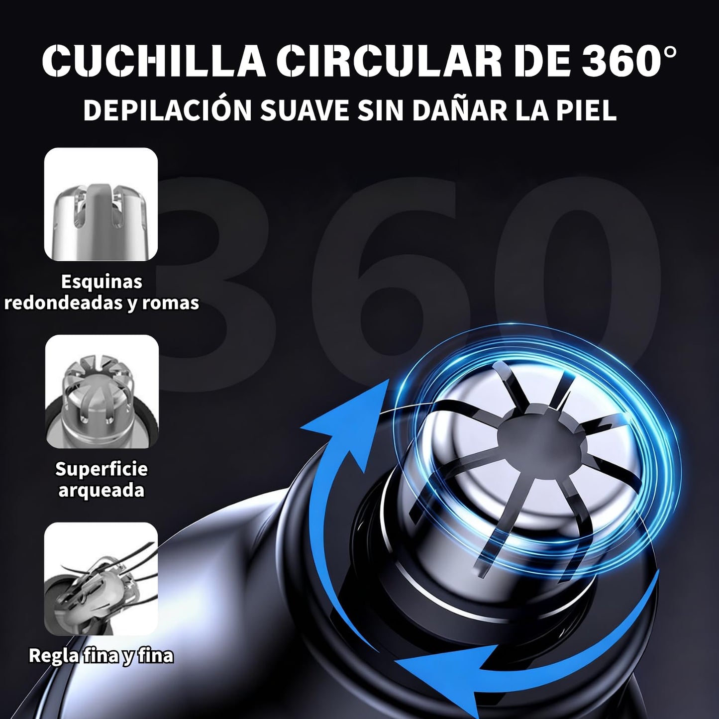 ETRTNVB 6 En 1 Recortadora De Vello Nasal Recargable, Afeitadora Electrica Hombre Nariz, Depiladora De Nariz Y Orejas, USB Recargable, Pelo De La Nariz/barba/cabello/cejas/axilas/piernas