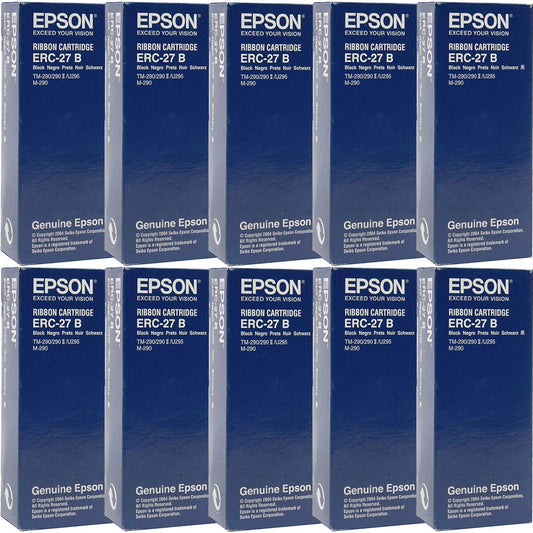 Cartucho de Cinta Epson ERC-27B Negro Genuina 10-Pack para Impresoras POS