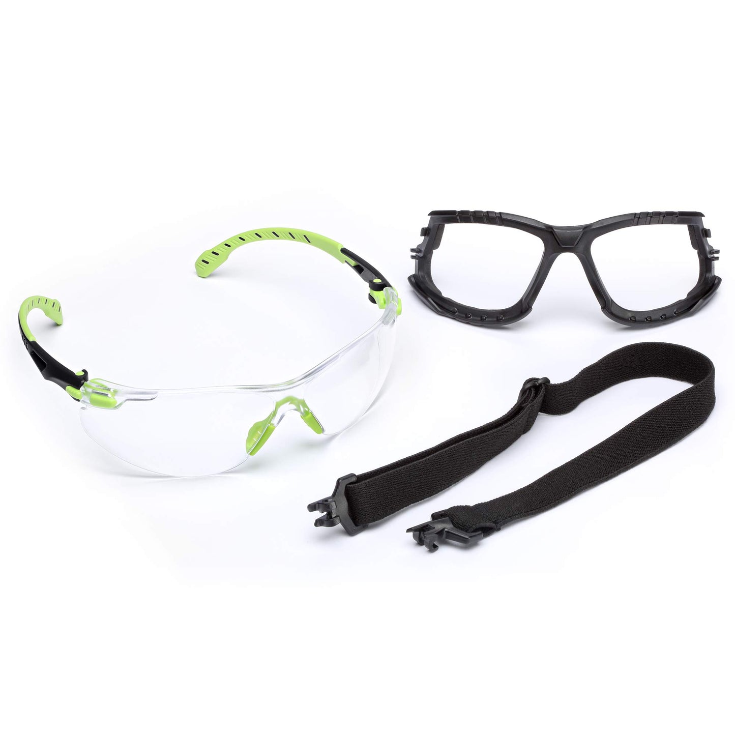 Lentes Protectores 3M Solus Verde Negro con Revestimiento Antivaho Scotchgard y Junta de Espuma